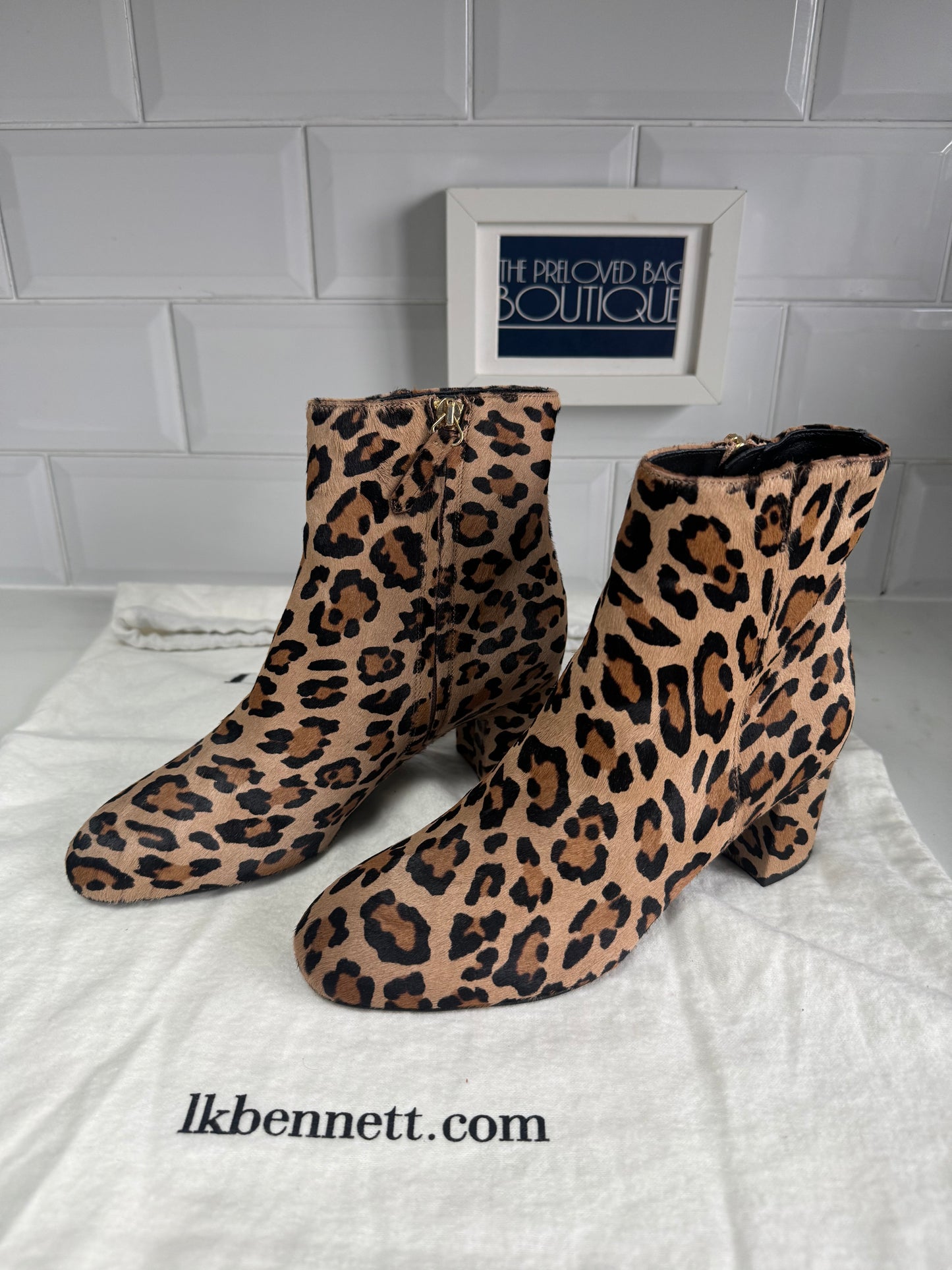 LK Bennett Simi Ankle Boots - Leopard Print