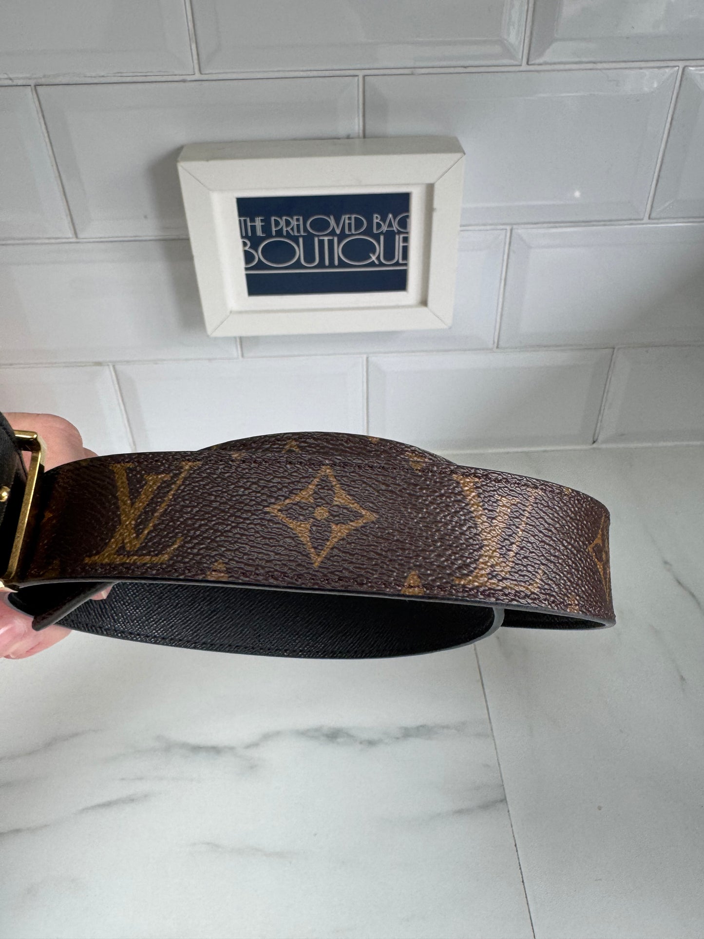 Louis Vuitton Initials Slim Monogram Belt - Brown