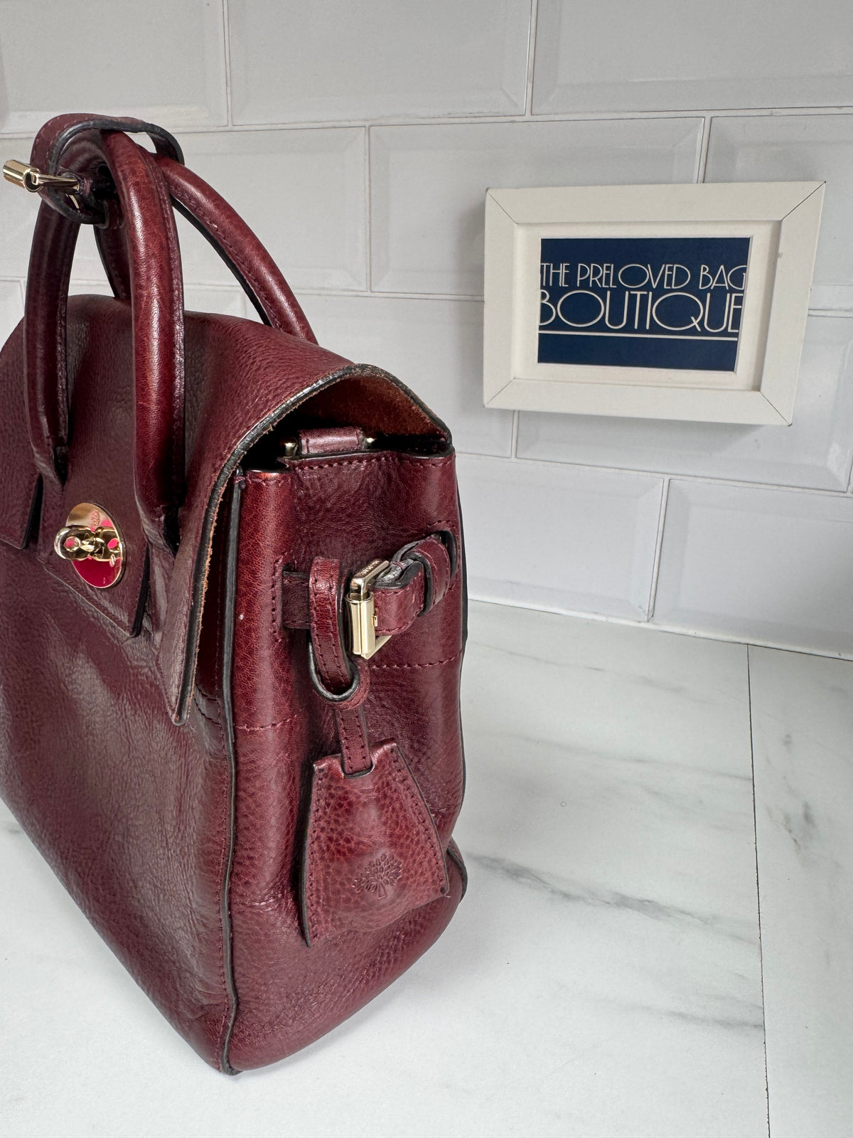 Mulberry “Limited Edition” Mini Cara Delevigne Backpack - Oxblood NVT
