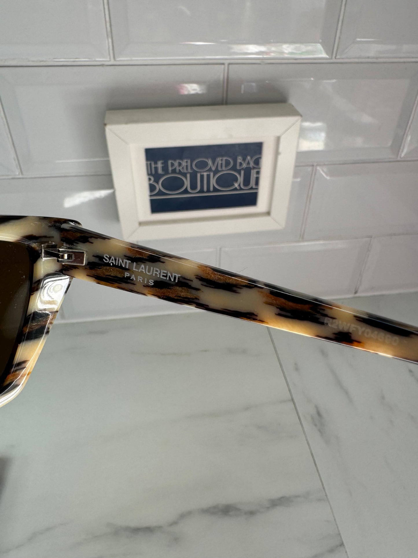 Saint Laurent Deville Sunglasses - Ivory & Bronze
