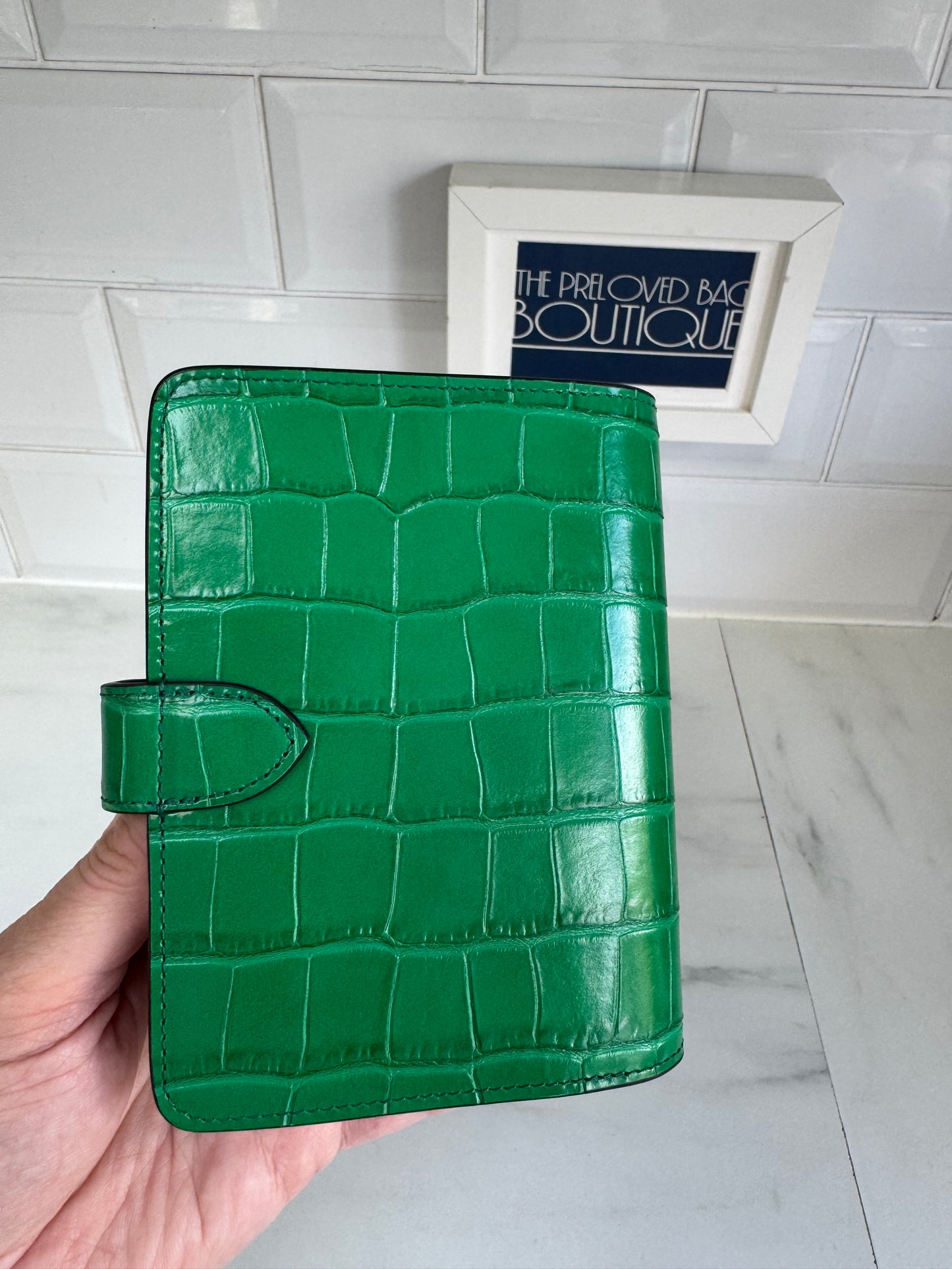 Mulberry Pocket Book - Emerald Croc Embossed