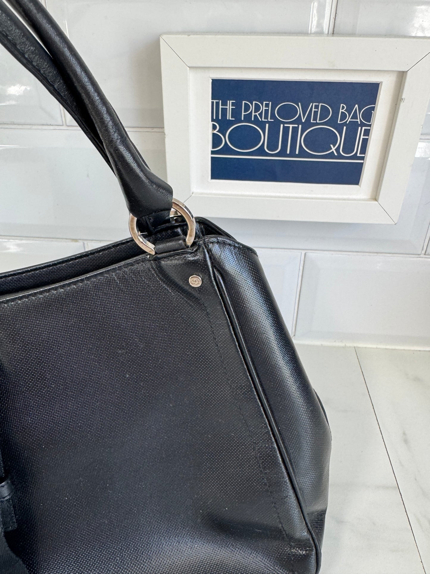 Christian Dior Diamanté Clip Shoulder Bag - Black
