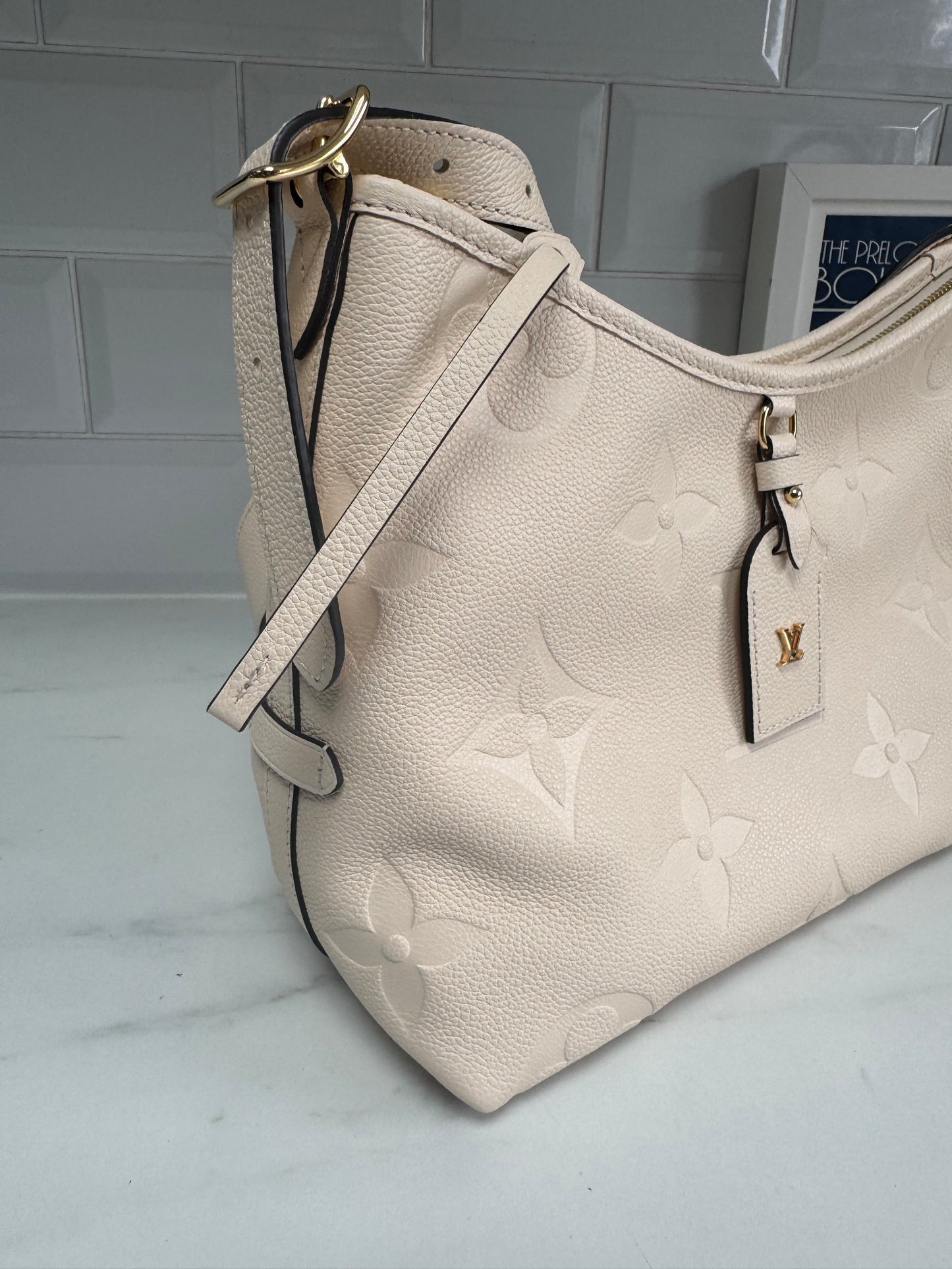 Louis Vuitton Carryall Creme Giant Monogram Emperiente PM - White