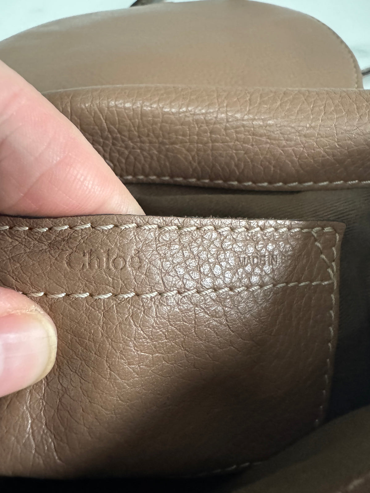 Chloé Mini Marcie Saddle Bag - Nut Brown