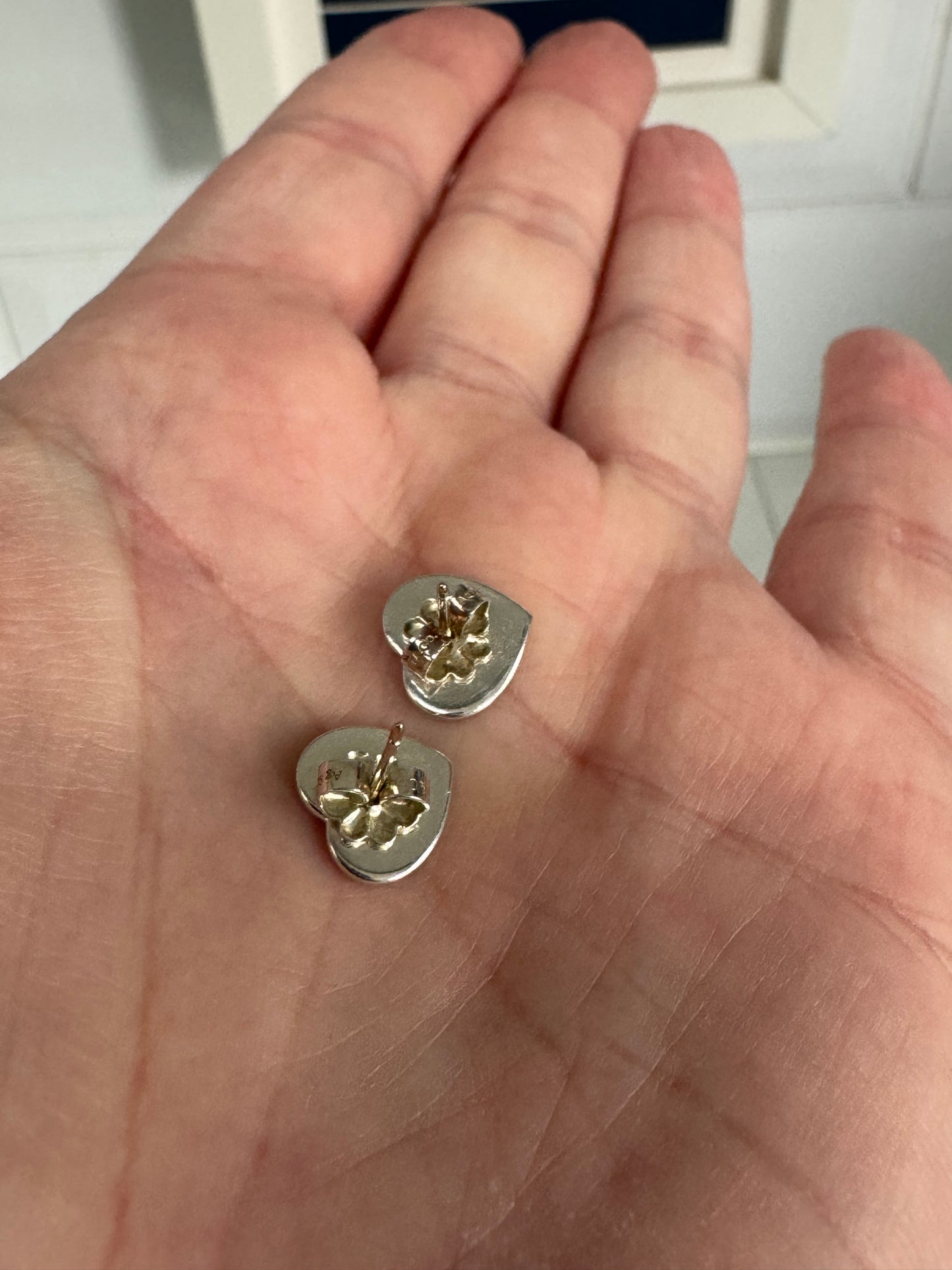 Tiffany & Co “Return to Tiffany” Heart Stud Earrings - Silver