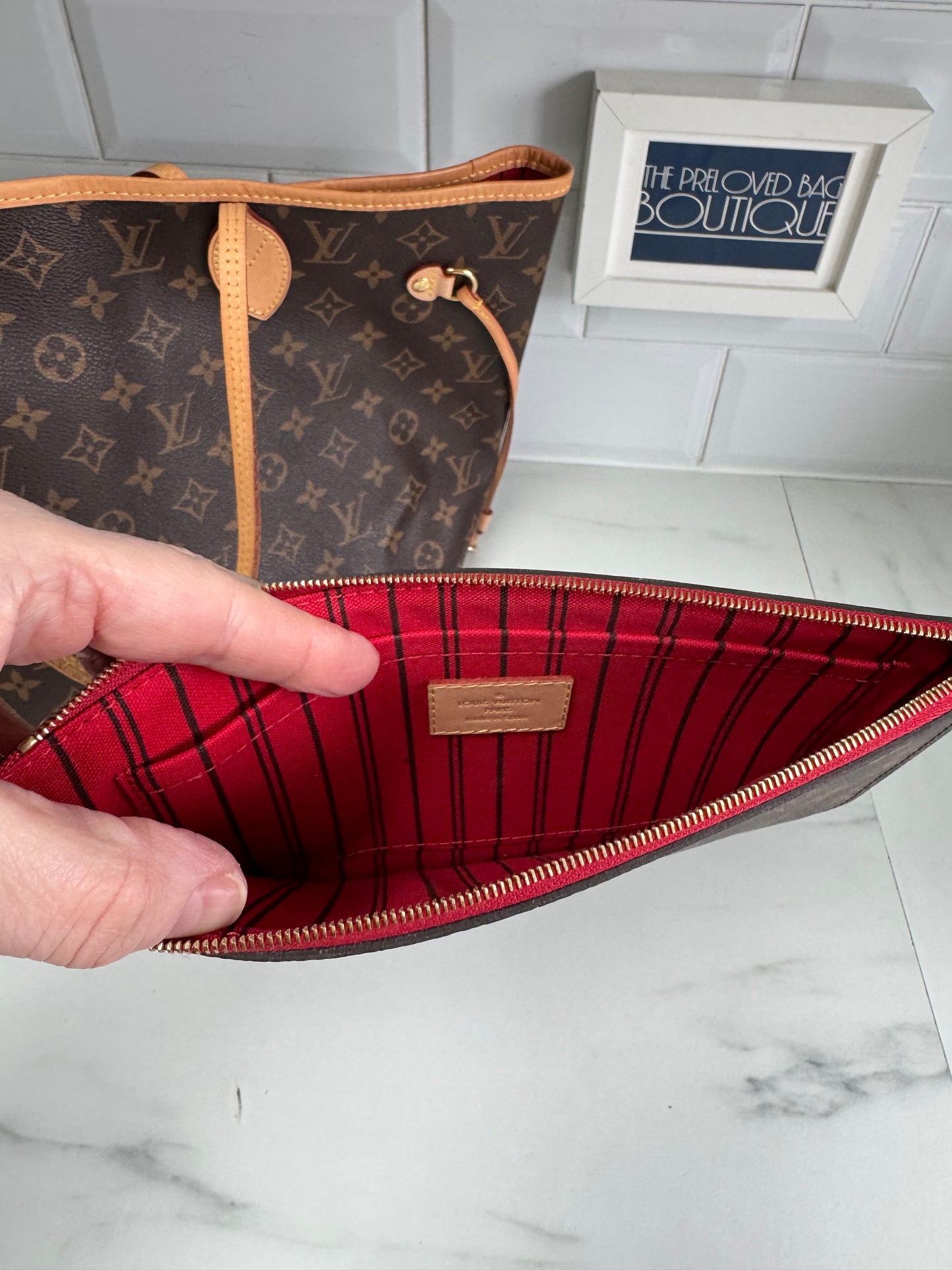 Louis Vuitton Neverfull Pouch - Monogram Cerises ***POUCH ONLY***
