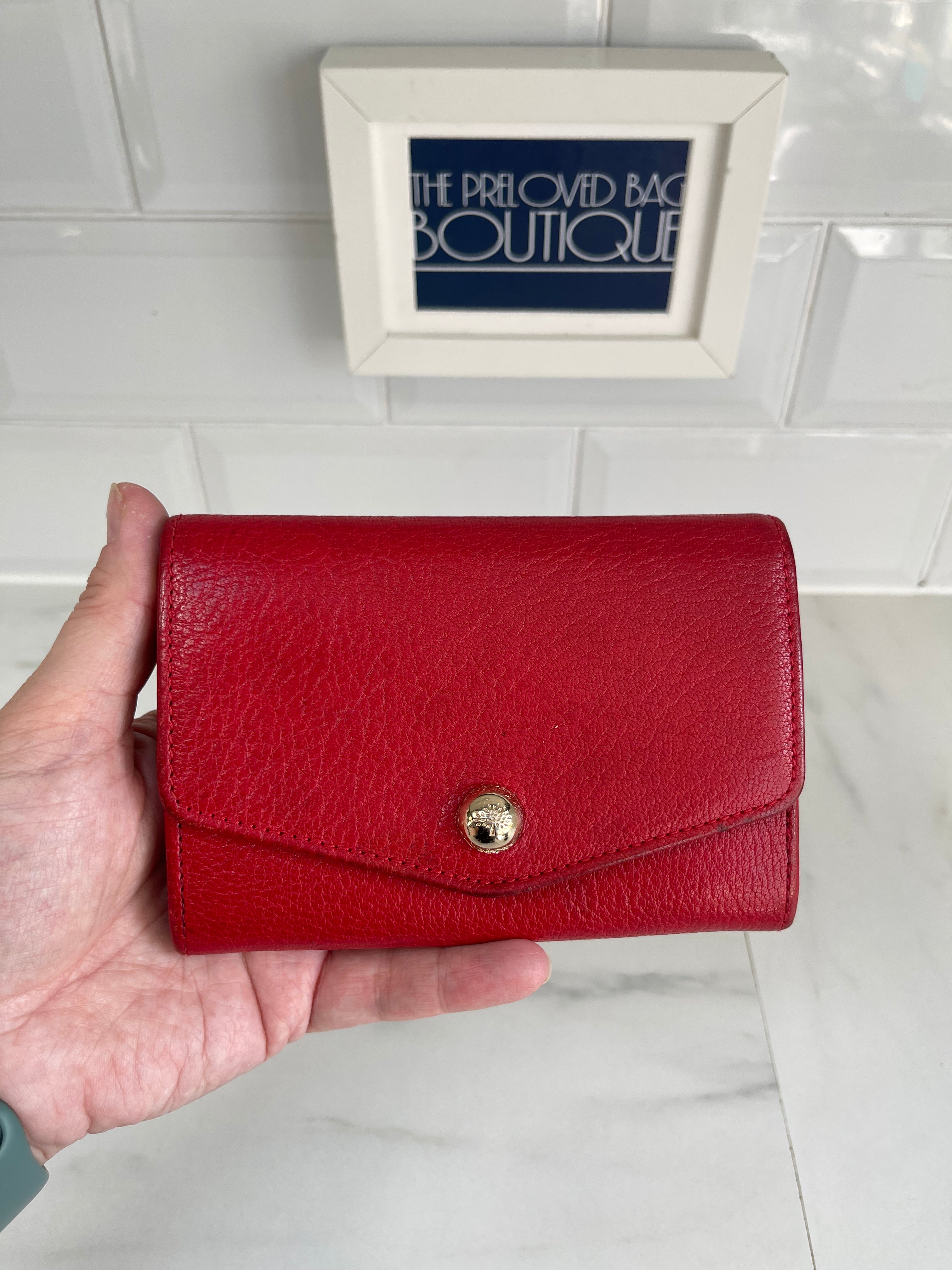 Oliveta | Women's small wallet in leather color bright red – Il Bisonte