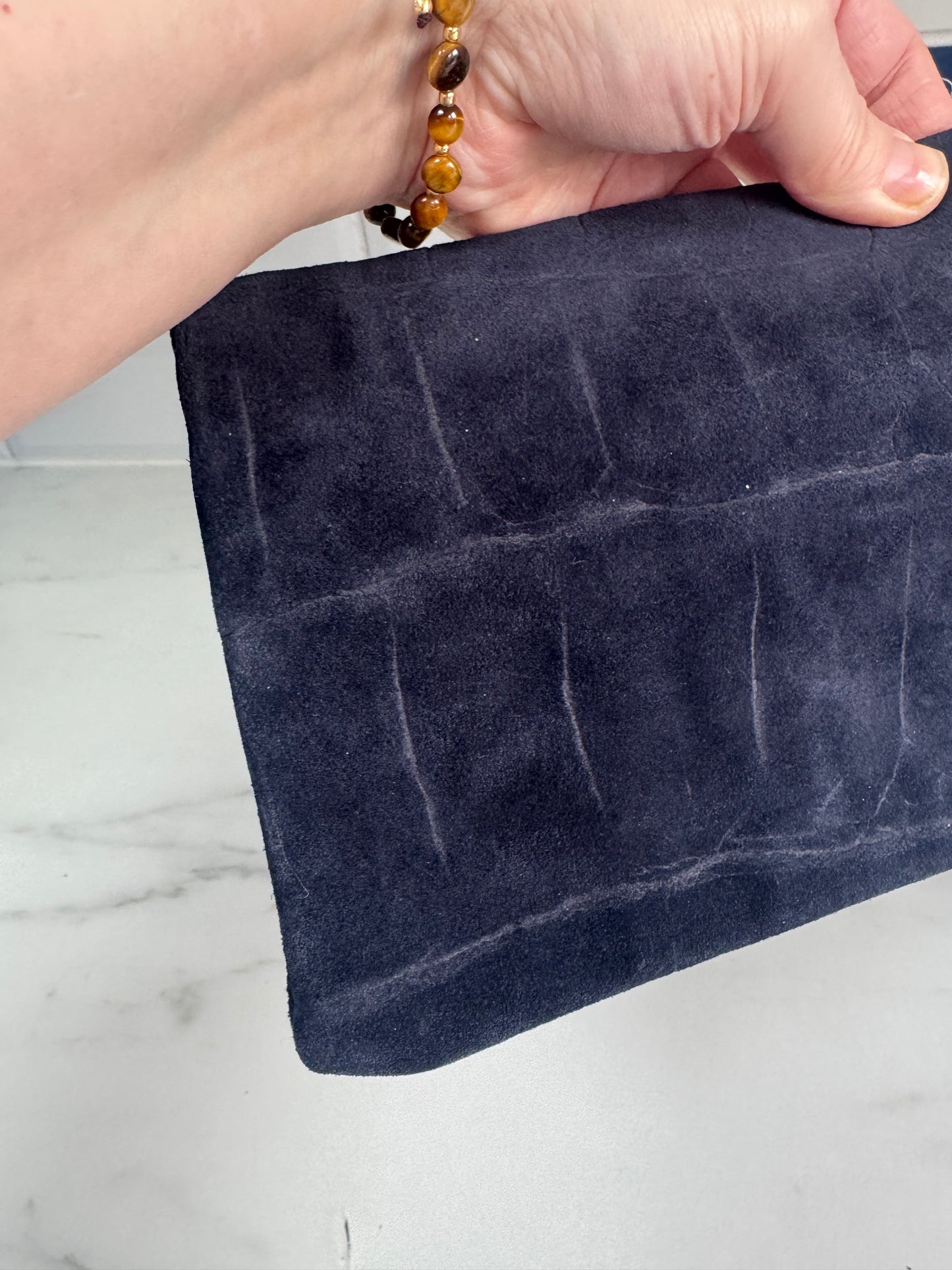 Mulberry Daria Clutch - blue Suede