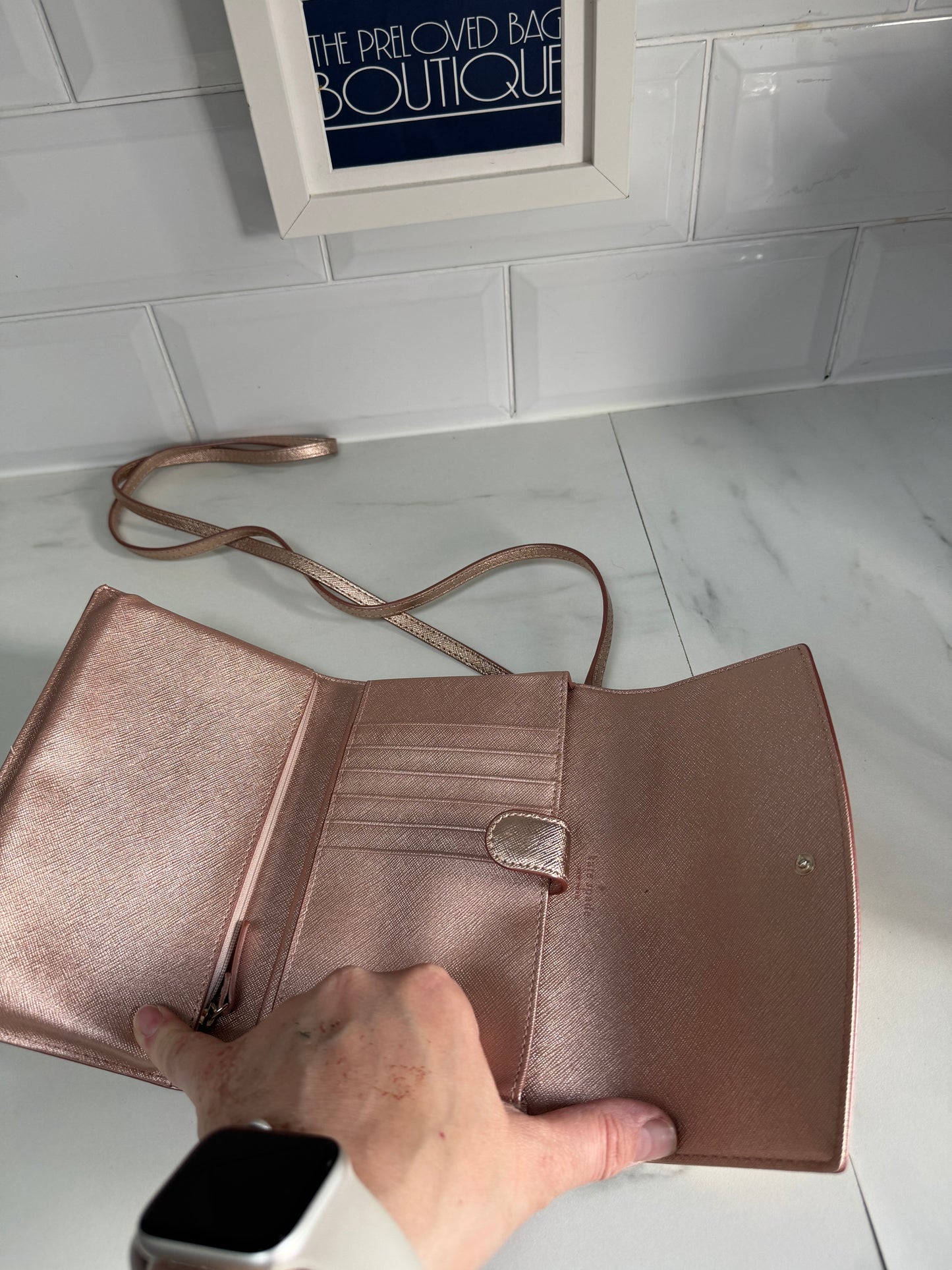 Kate Spade WOC - Metallic Rose Gold