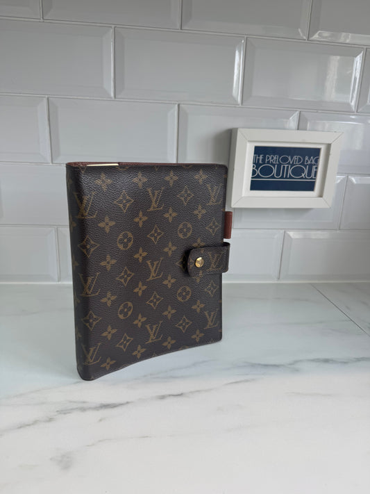 Louis Vuitton Large Ring Agenda Cover - Monogram Brown