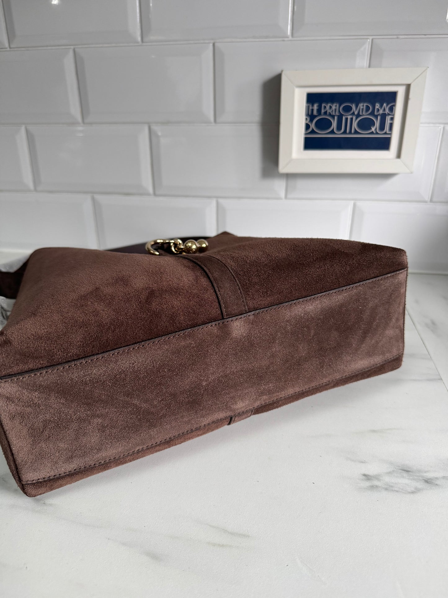 Strathberry Kite Hobo - Chocolate Suede