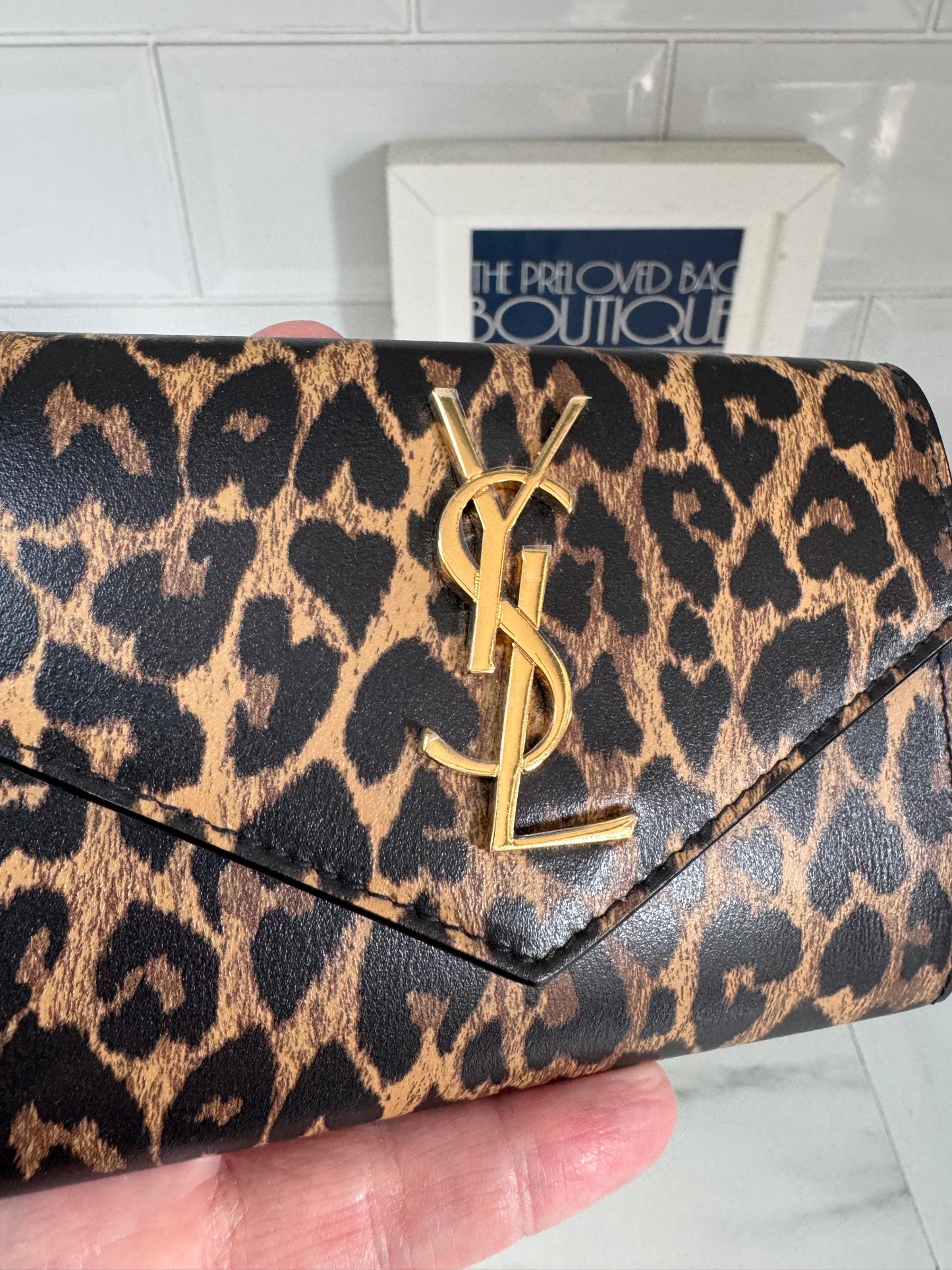 Saint Laurent (YSL) Card Holder - Animal Print