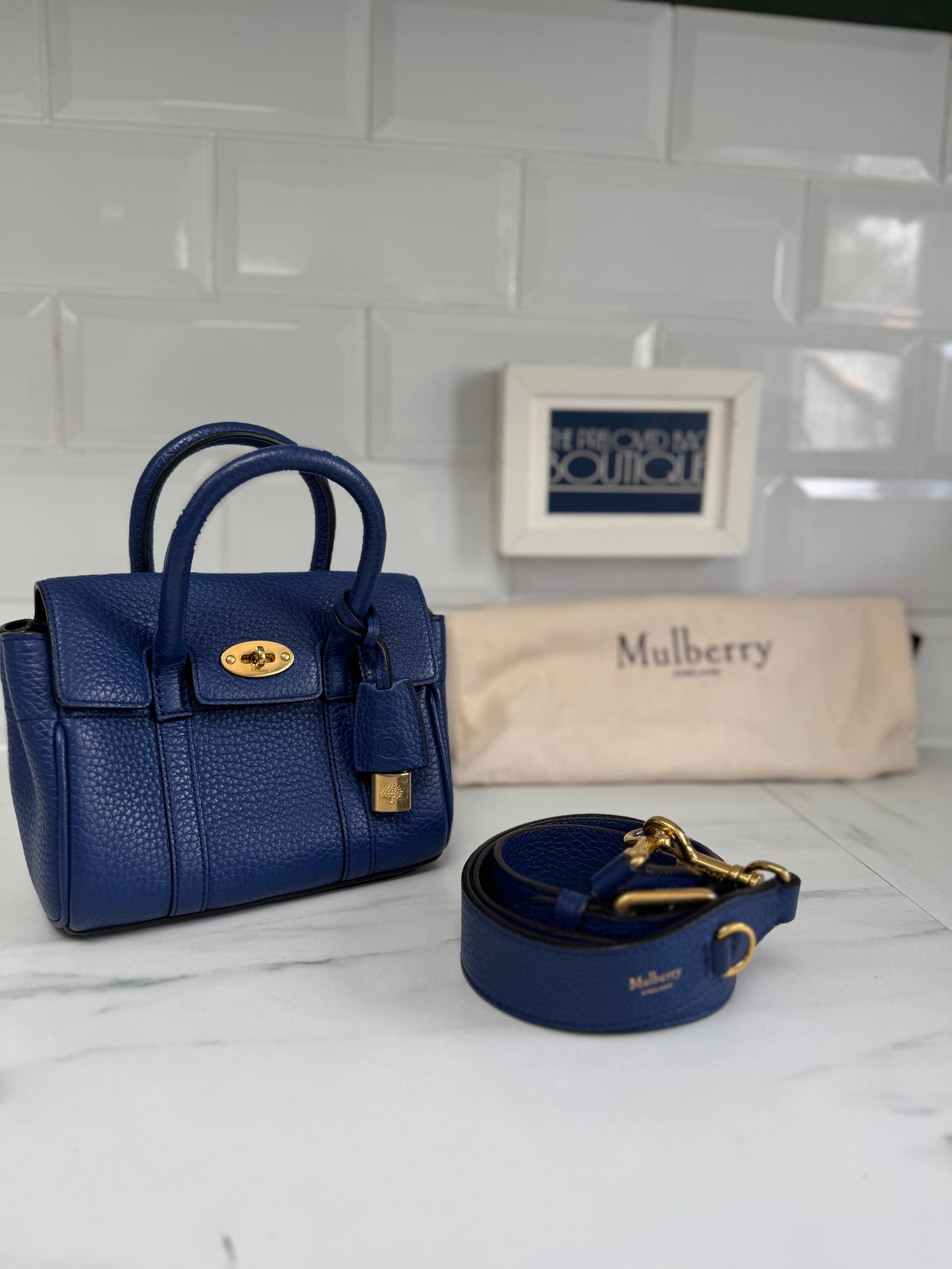 Mulberry Mini Bayswater - Pigment Blue