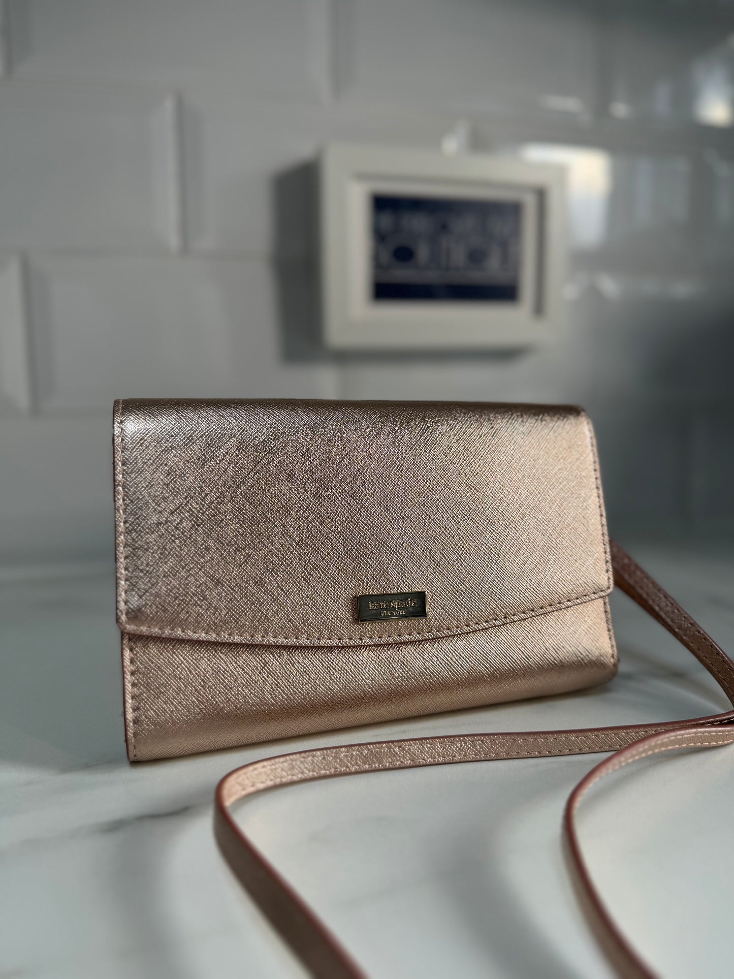 Kate Spade WOC - Metallic Rose Gold