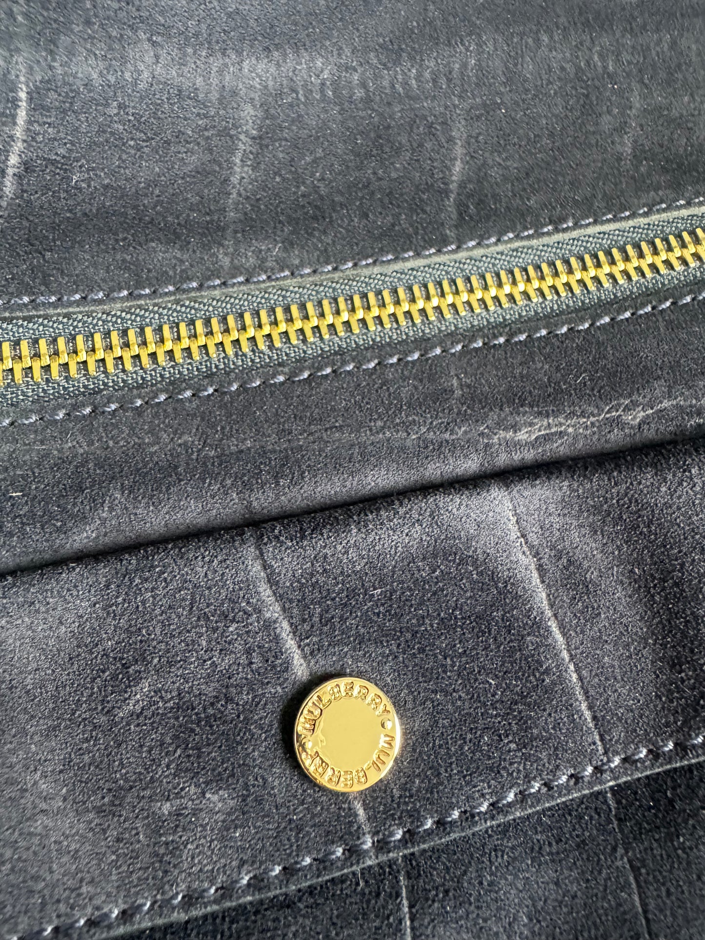 Mulberry Daria Clutch - blue Suede