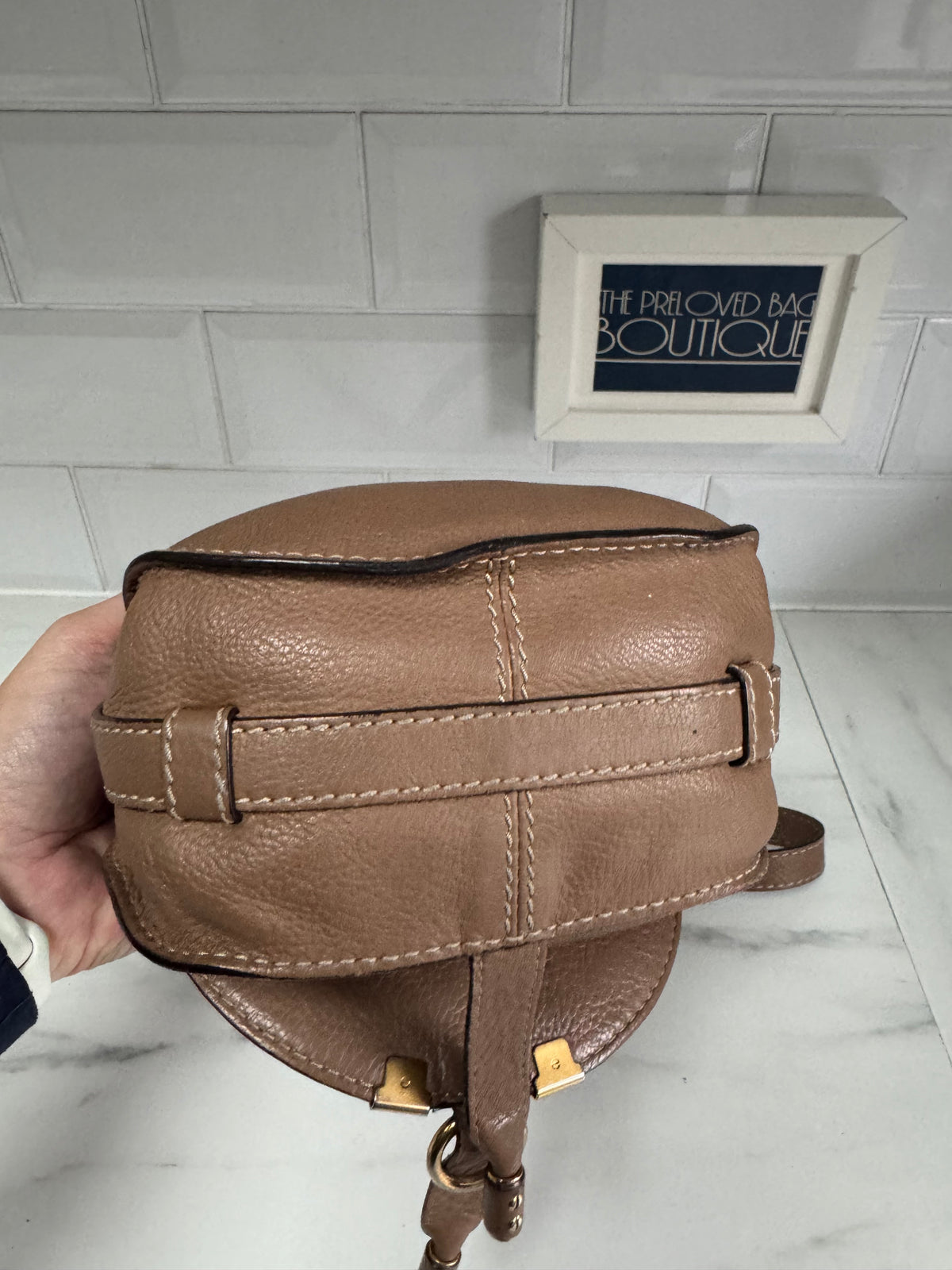Chloé Mini Marcie Saddle Bag - Nut Brown