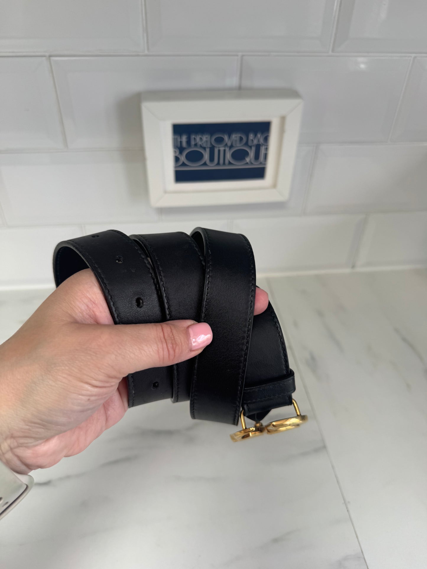 Gucci Marmont Wide Belt (3) - Black