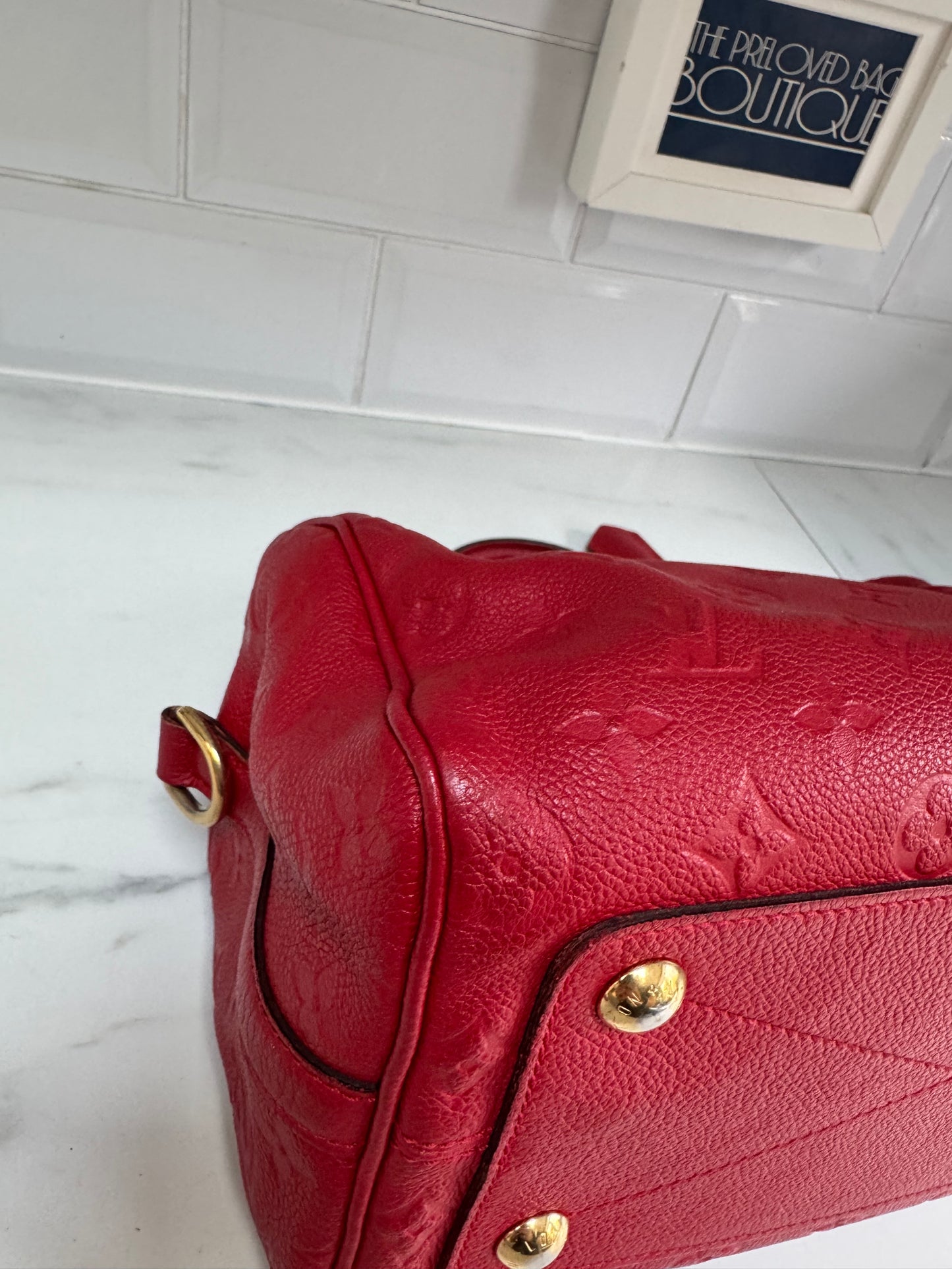 Louis Vuitton Speedy 25 Bandouliere - Red Emperiente