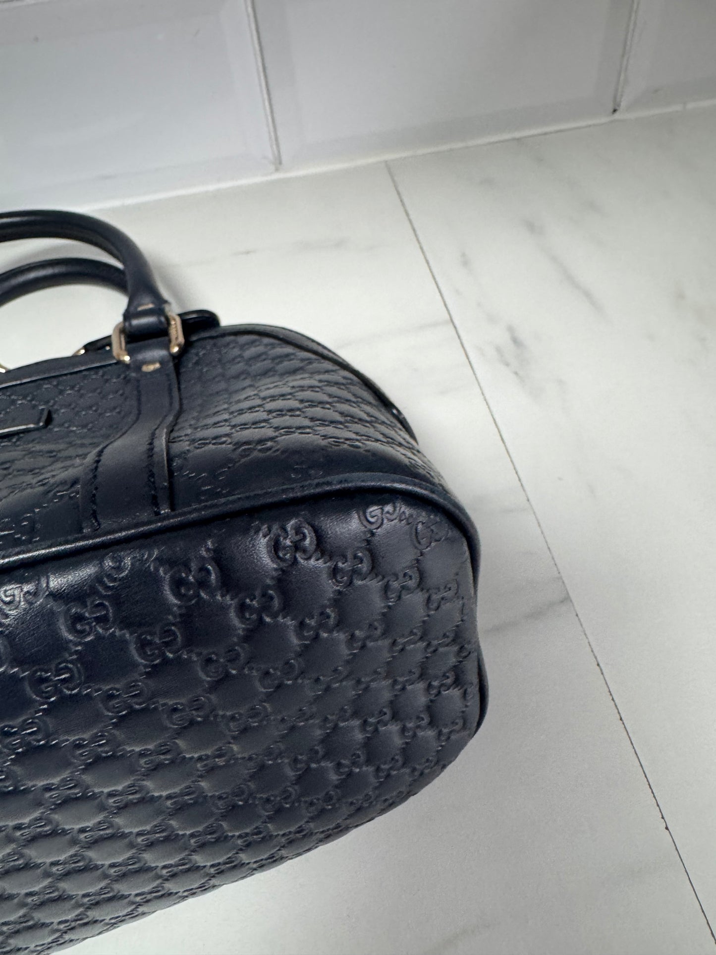 Gucci Guccissima Small Dome Bag - Navy