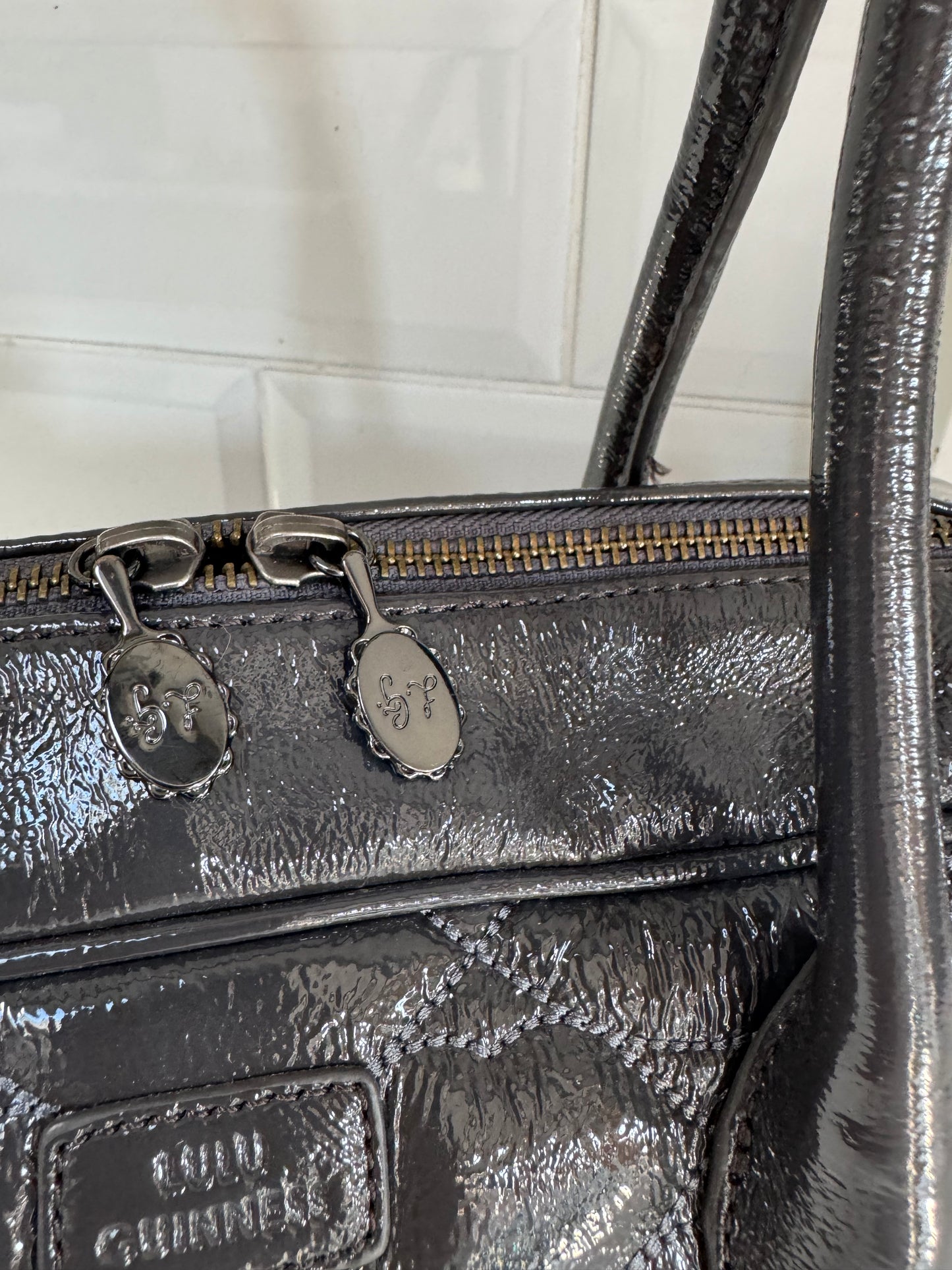 Lulu Guinness “Lips” Jenny Tote - Grey