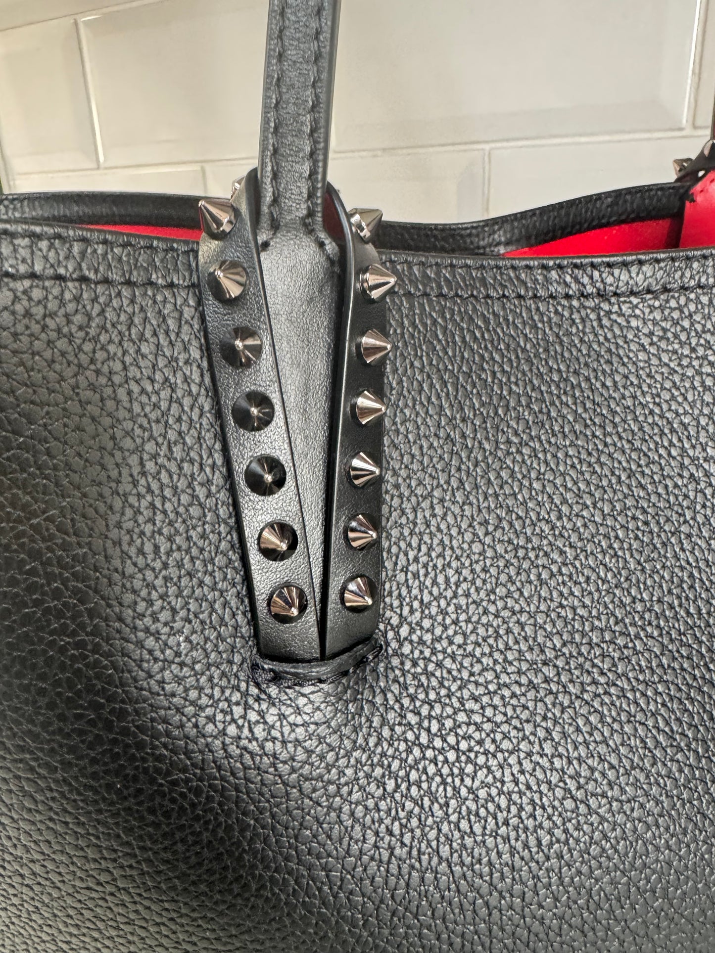 Christian Louboutin Cabata Tote - Black and Red