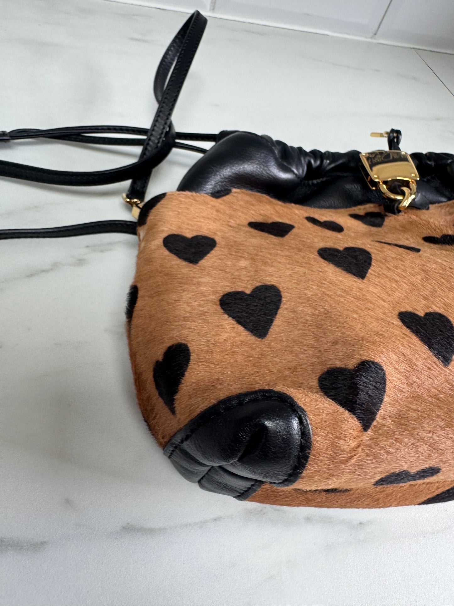 Burberry Little Crush Heart & Lock Bag - Brown and Black