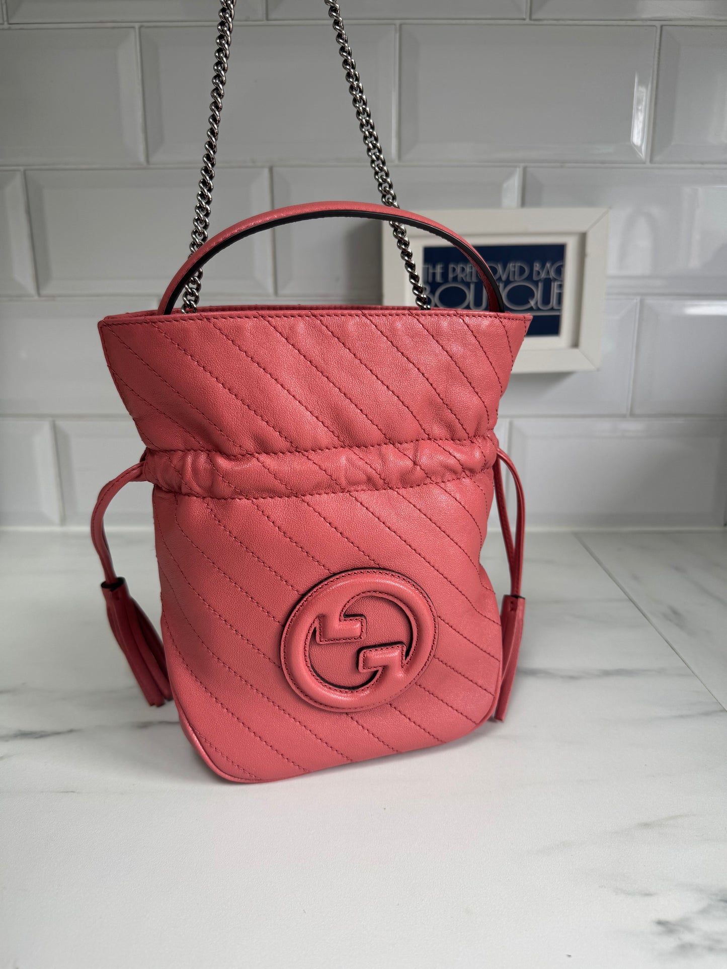 Gucci Blondie Mini Bucket Bag - Coral Pink