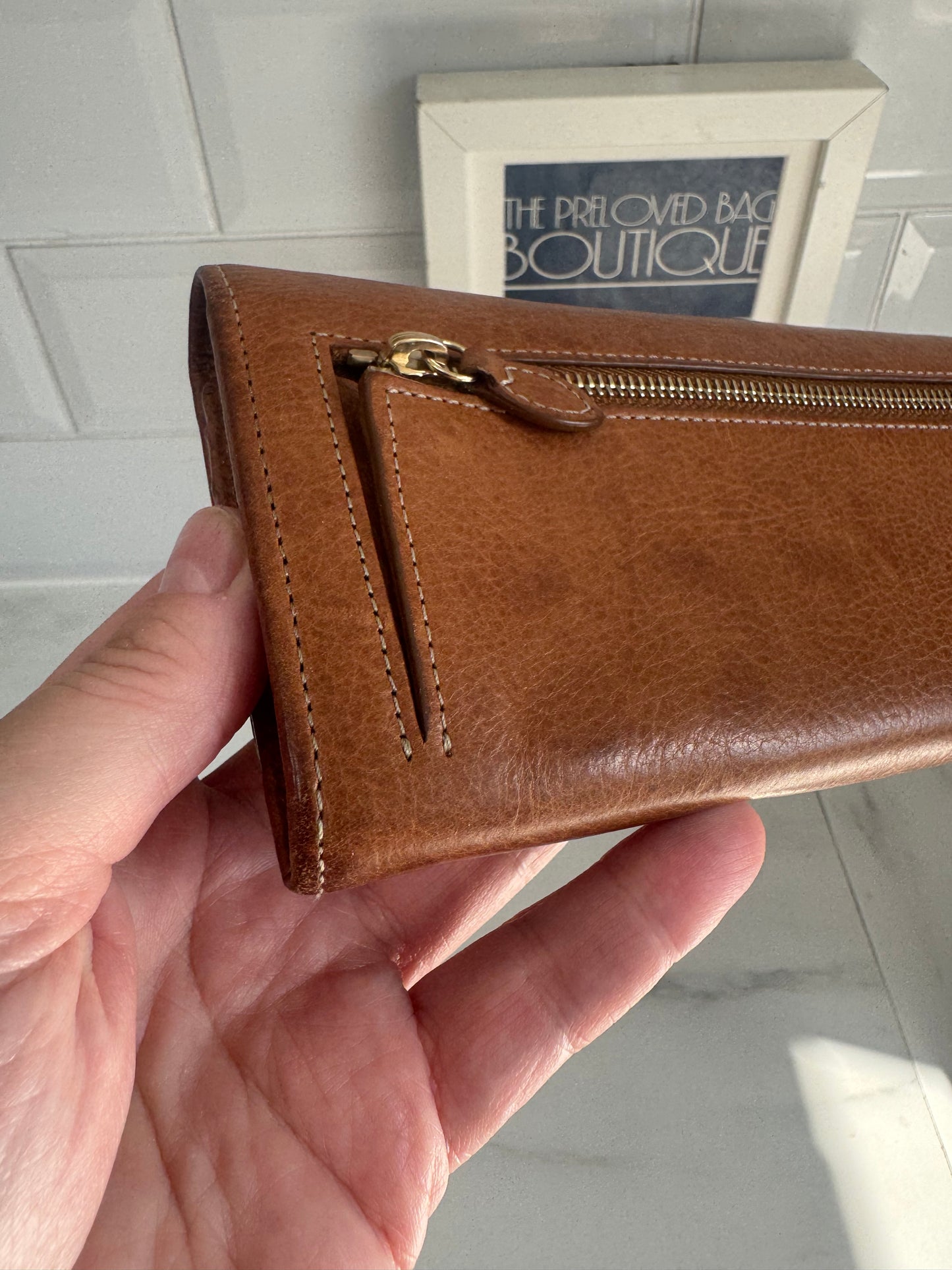 Mulberry Continental Tree Wallet - Oak