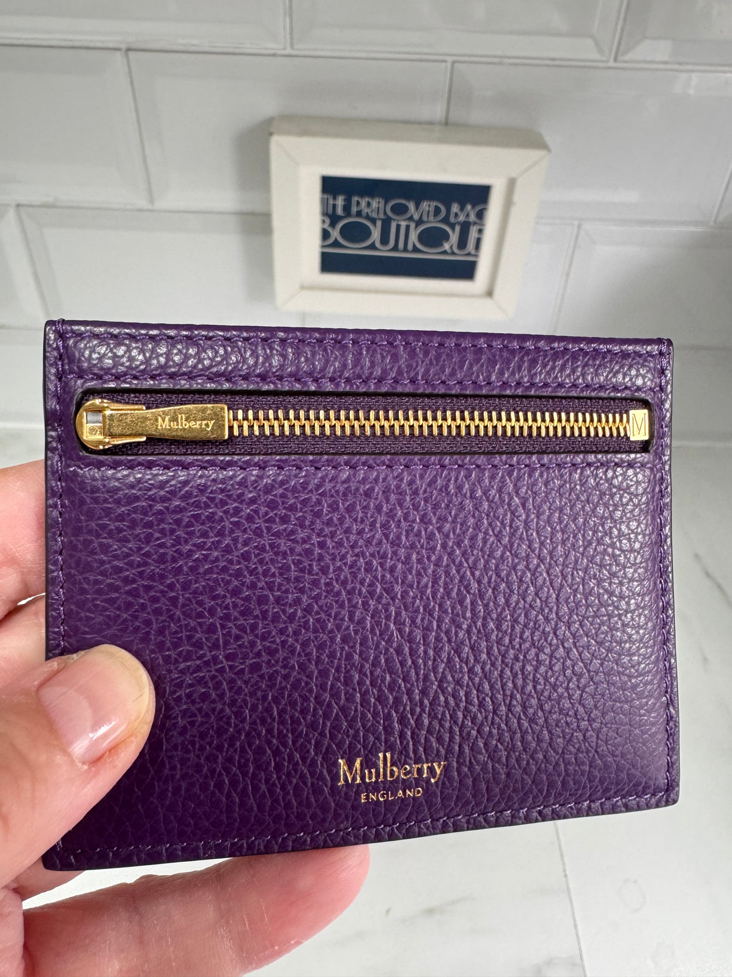 Mulberry Zipped Card Holder - Amethyst