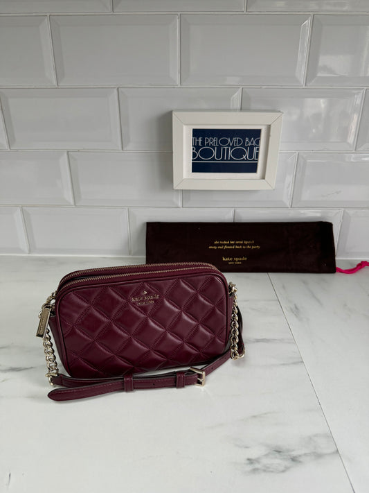 Kate Spade Quilted Camera Bag - Burgundy