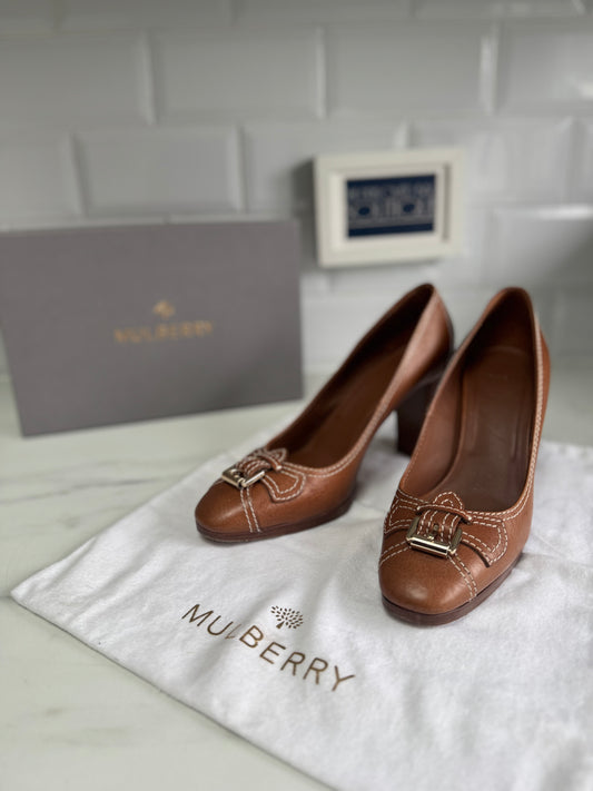 Mulberry Jamie Heels - Oak NVT