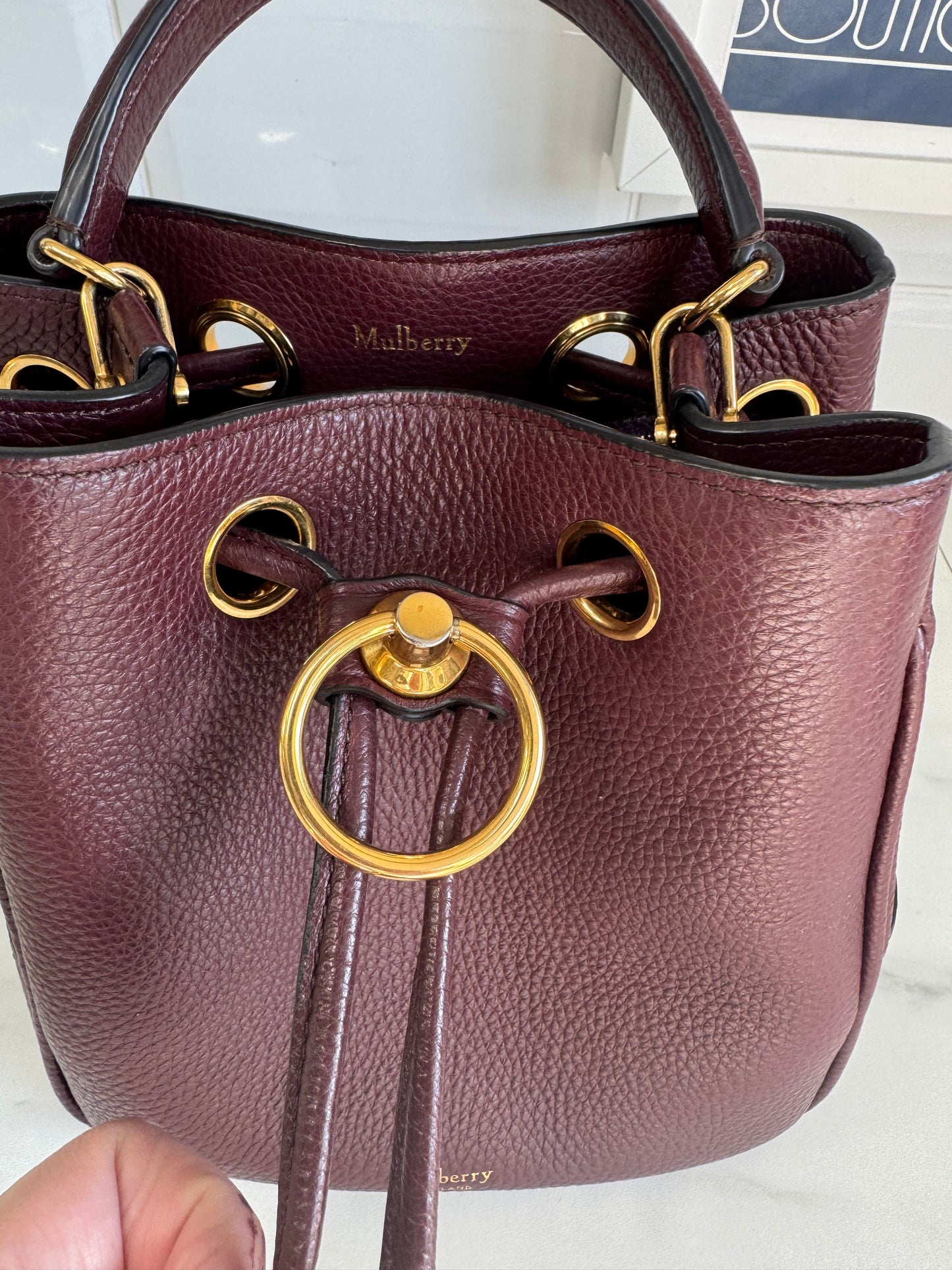 Mulberry Hampstead Bucket Bag - Oxblood