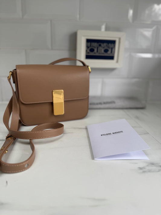 Ateliers Auguste Mini Monceau gold Edition - taupe box leather
