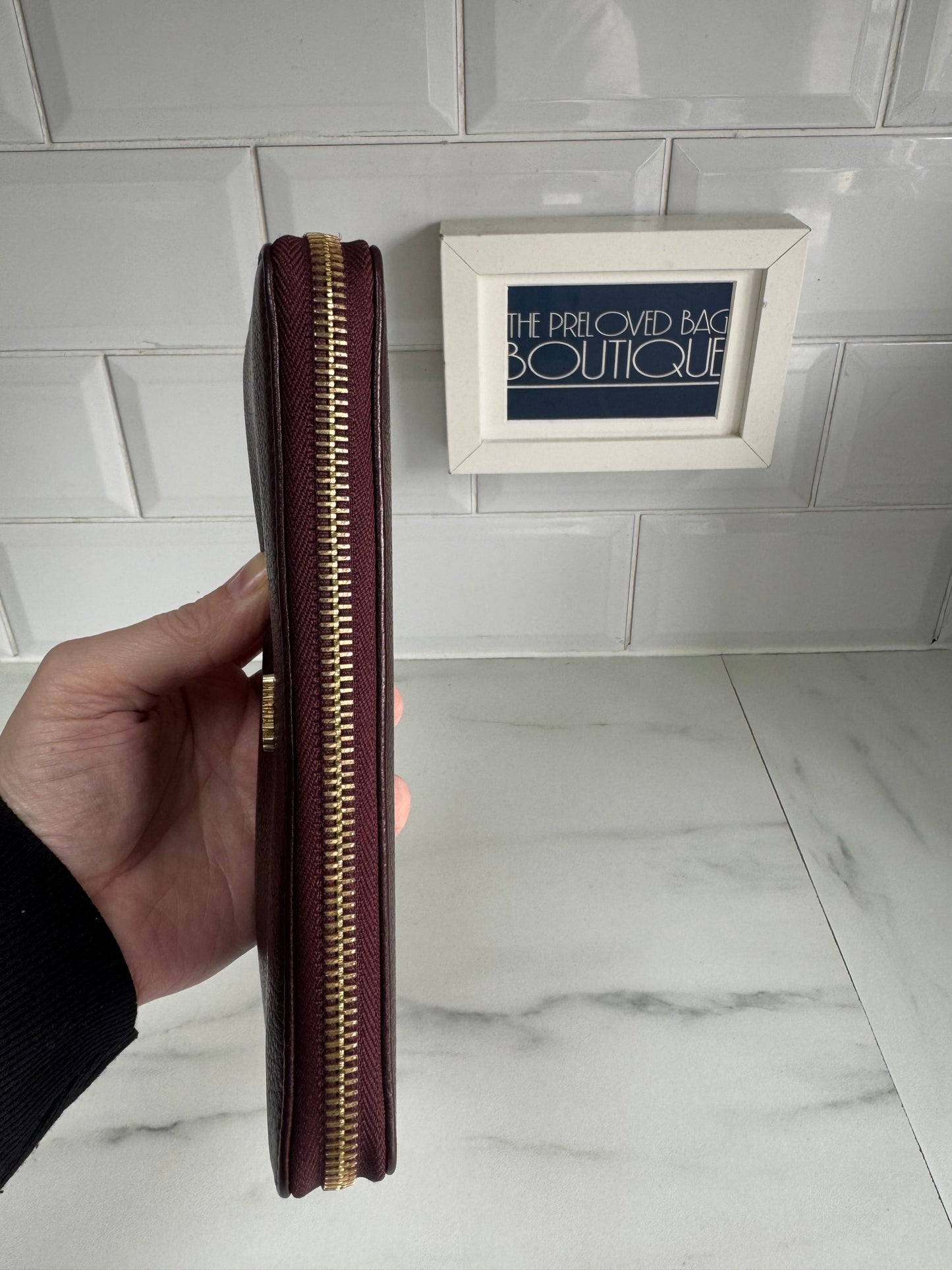 Mulberry Tree Zip Around Continental Purse - Oxblood