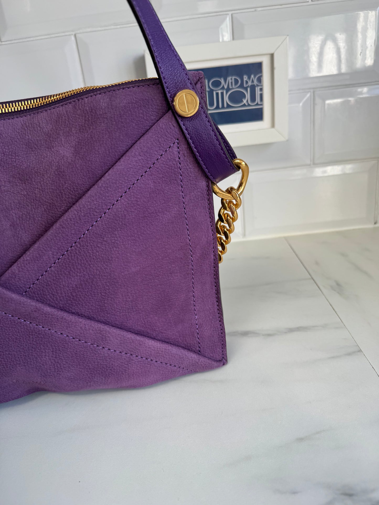 Mulberry M Zipped Pouch - Amethyst