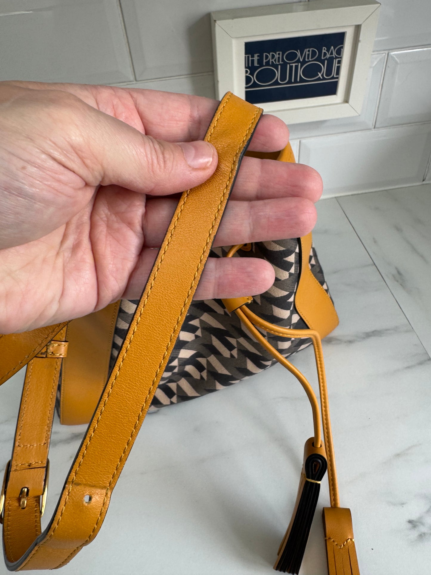 Mulberry Small Millie Tote - Deep Amber & Monogram