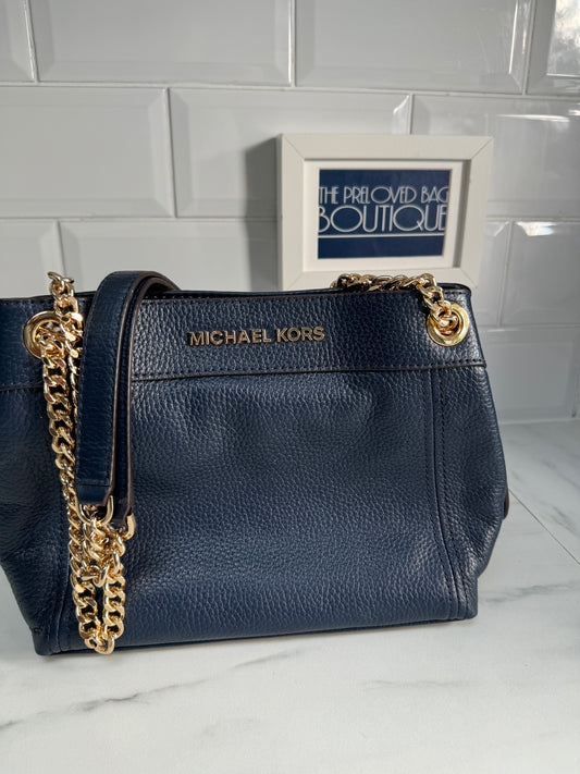 Michael Kors Jet Set Medium Shoulder Bag - Navy Blue