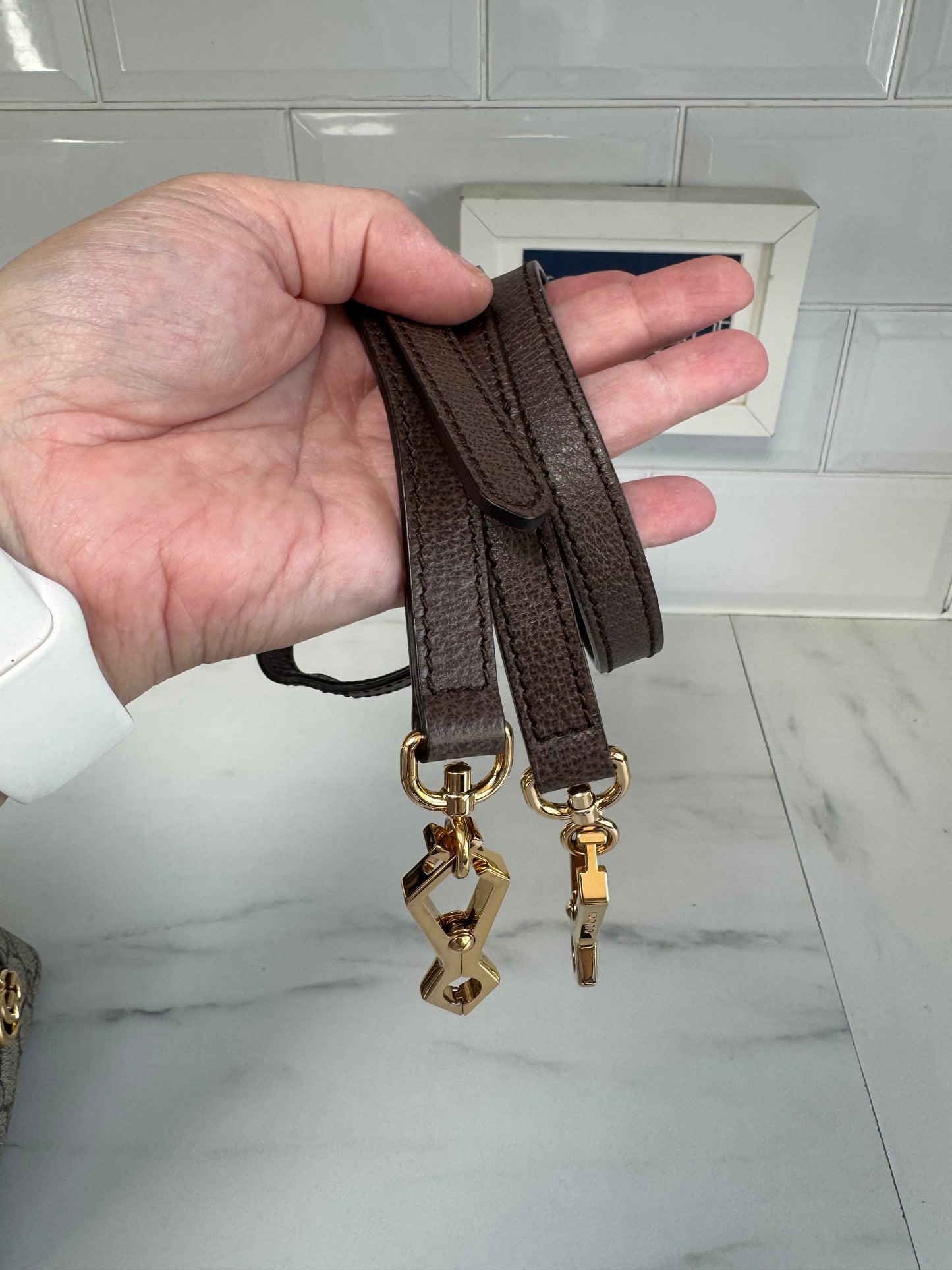 Gucci Ophidia GG Supreme Dome Bag - Grey, Red, Brown and Green