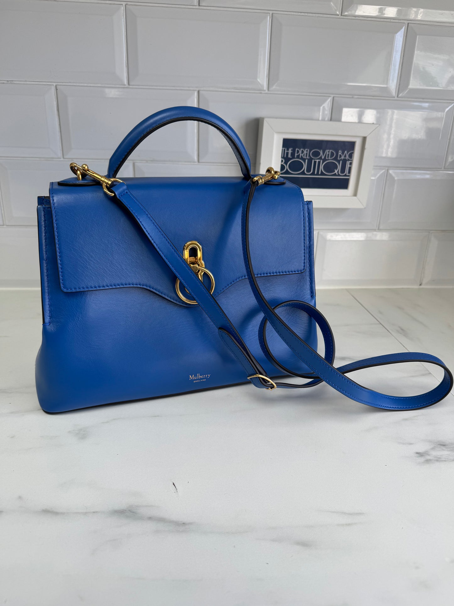 Mulberry Small Seaton - Porcelain Blue