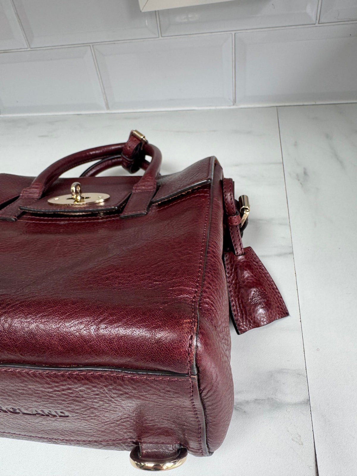 Mulberry “Limited Edition” Mini Cara Delevigne Backpack - Oxblood NVT