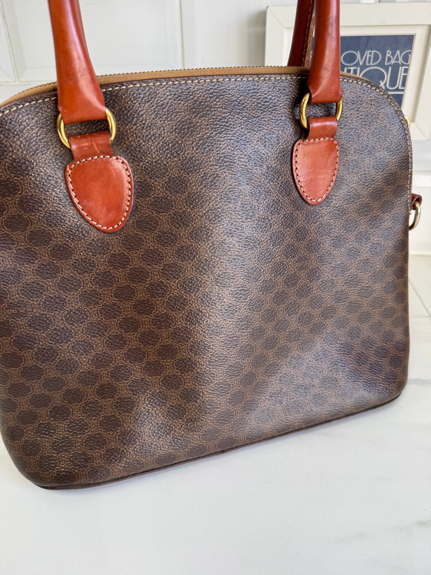 Celine Macadam Dome Bag - Monogram Brown