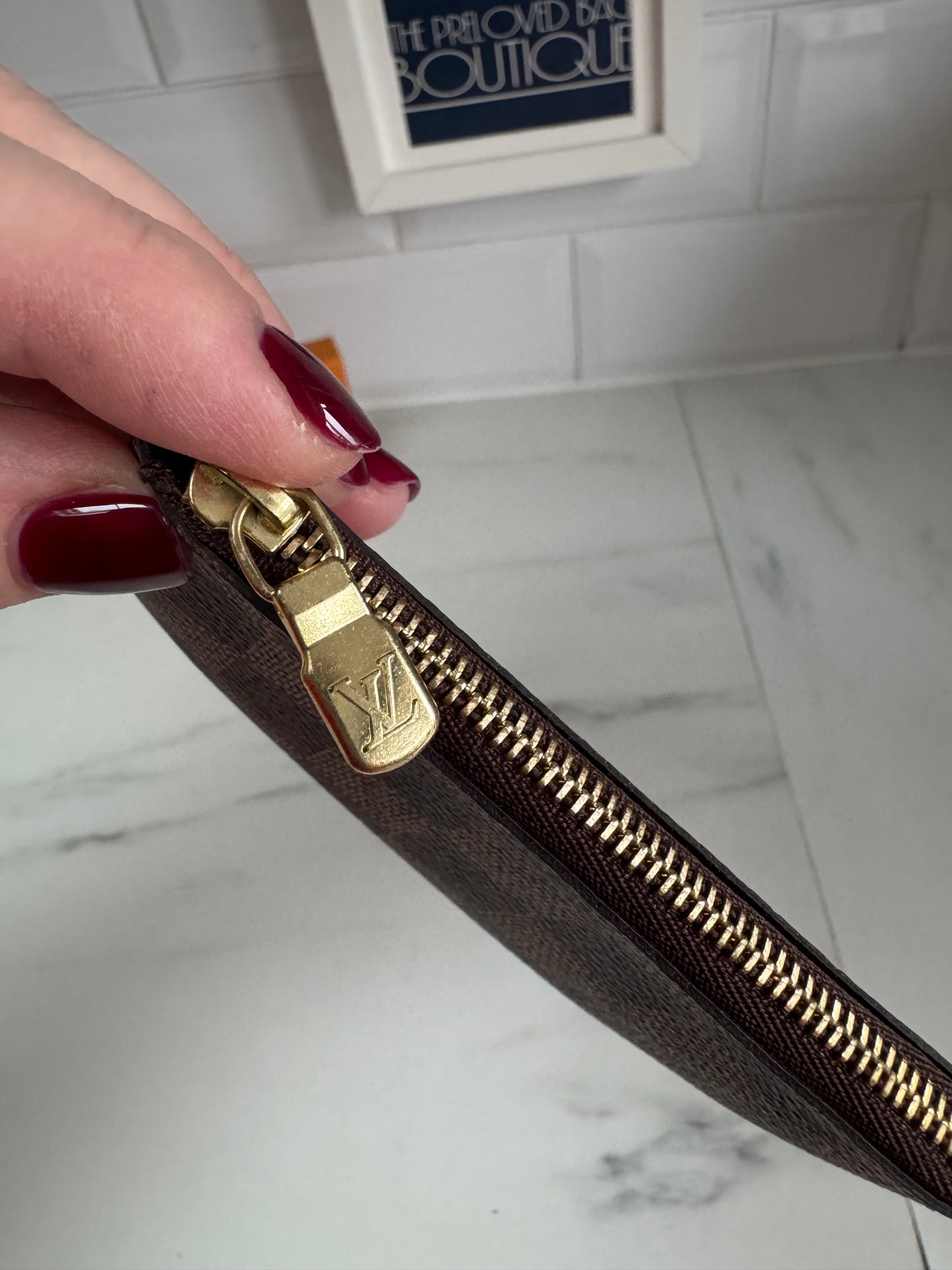 Louis Vuitton Key Pouch - Damier Ebene Brown