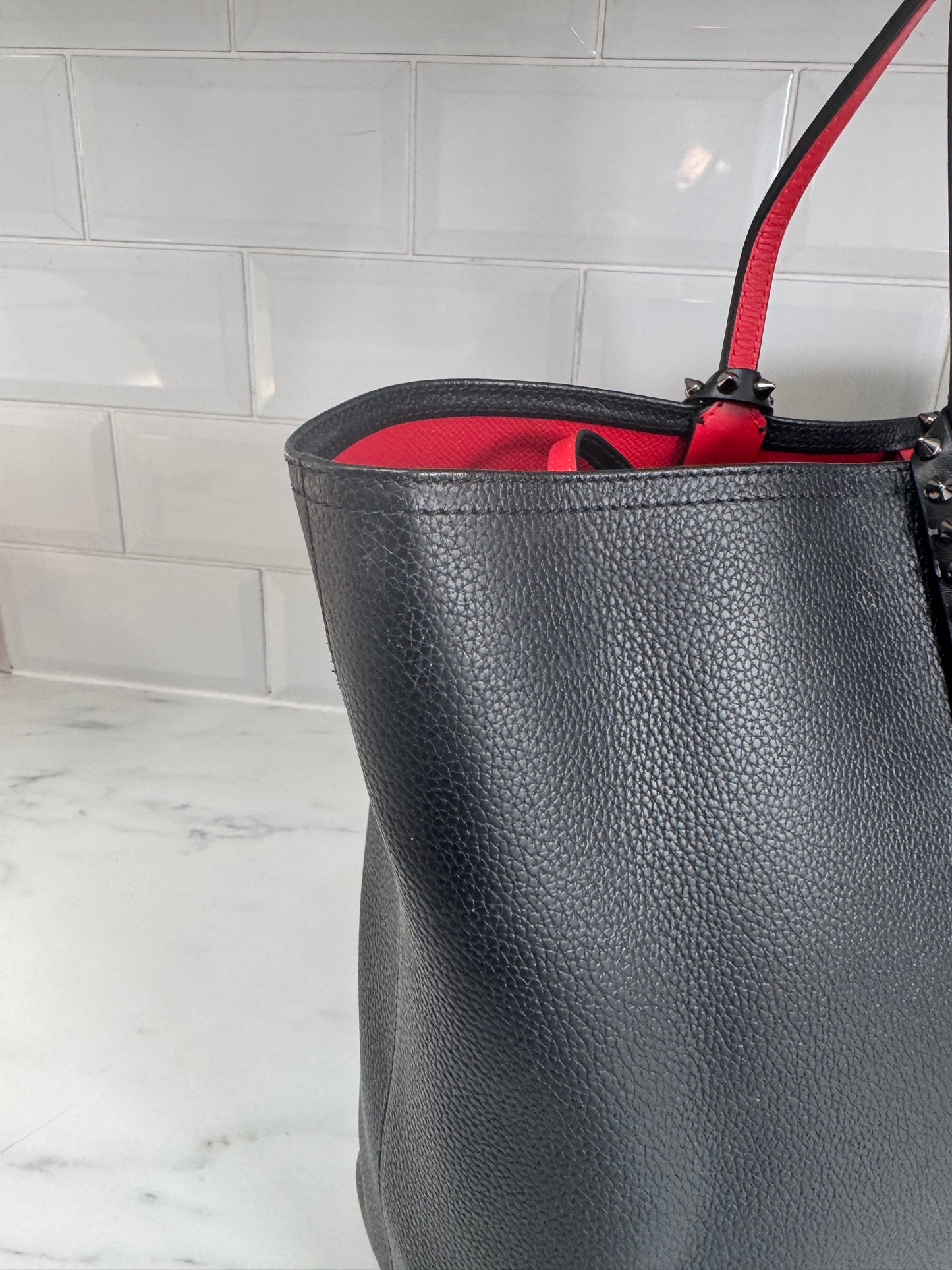 Christian Louboutin Cabata Tote - Black and Red