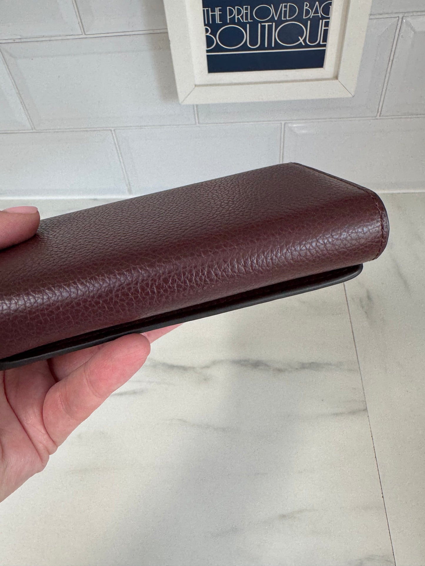 Mulberry Medium Continental French Purse - Oxblood