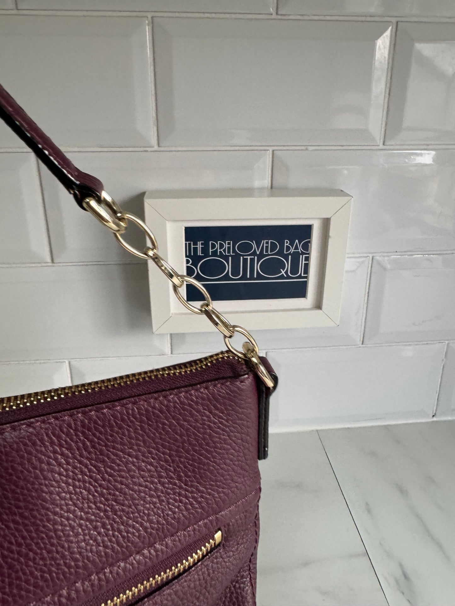 Kate Spade Crossbody Messenger Bag - Burgundy