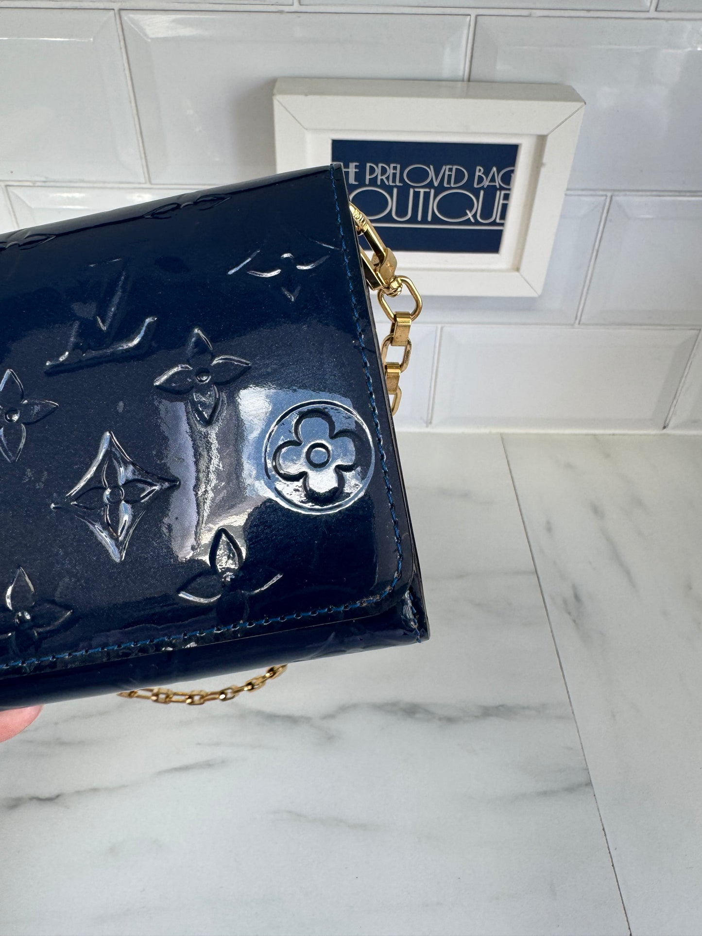 Louis Vuitton Monogram Vernis Chaine Wallet - Grand Bleu