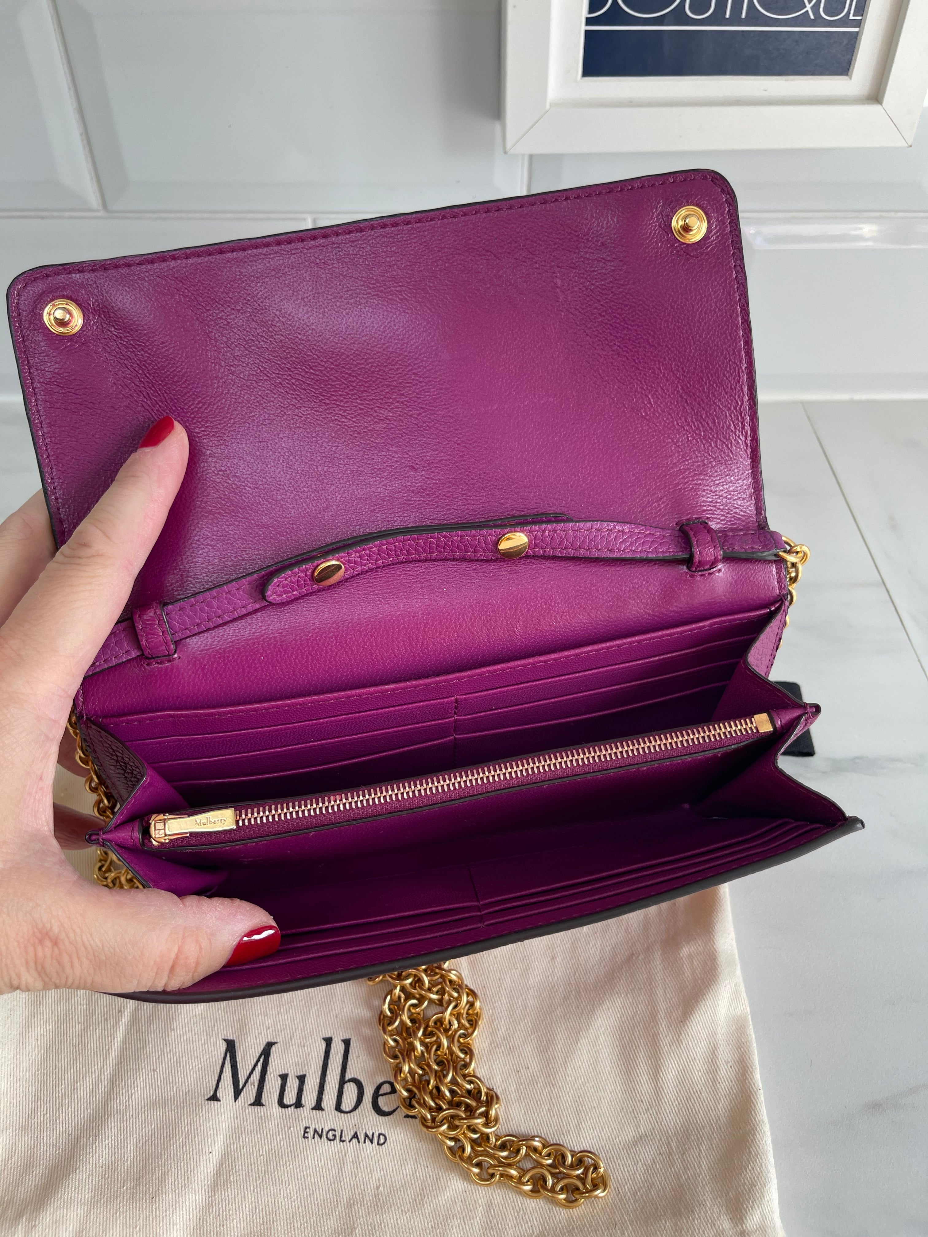 Velvet clutch bag Mulberry Purple in Velvet - 2044936