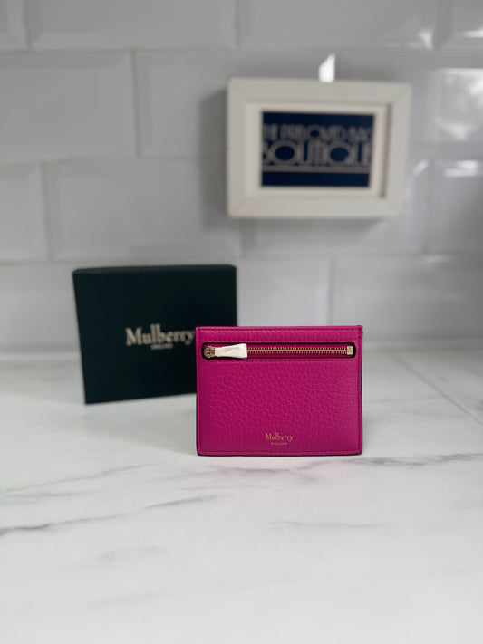 Mulberry Zipped Card Holder - Pink