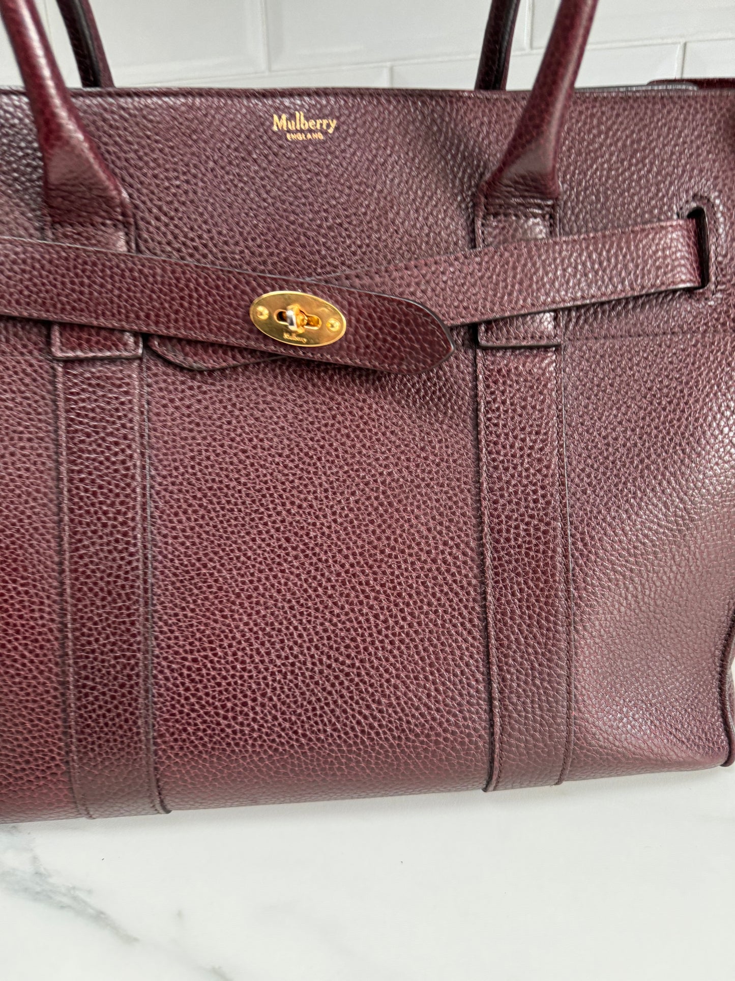 Mulberry Large Zipped Bayswater - Oxblood