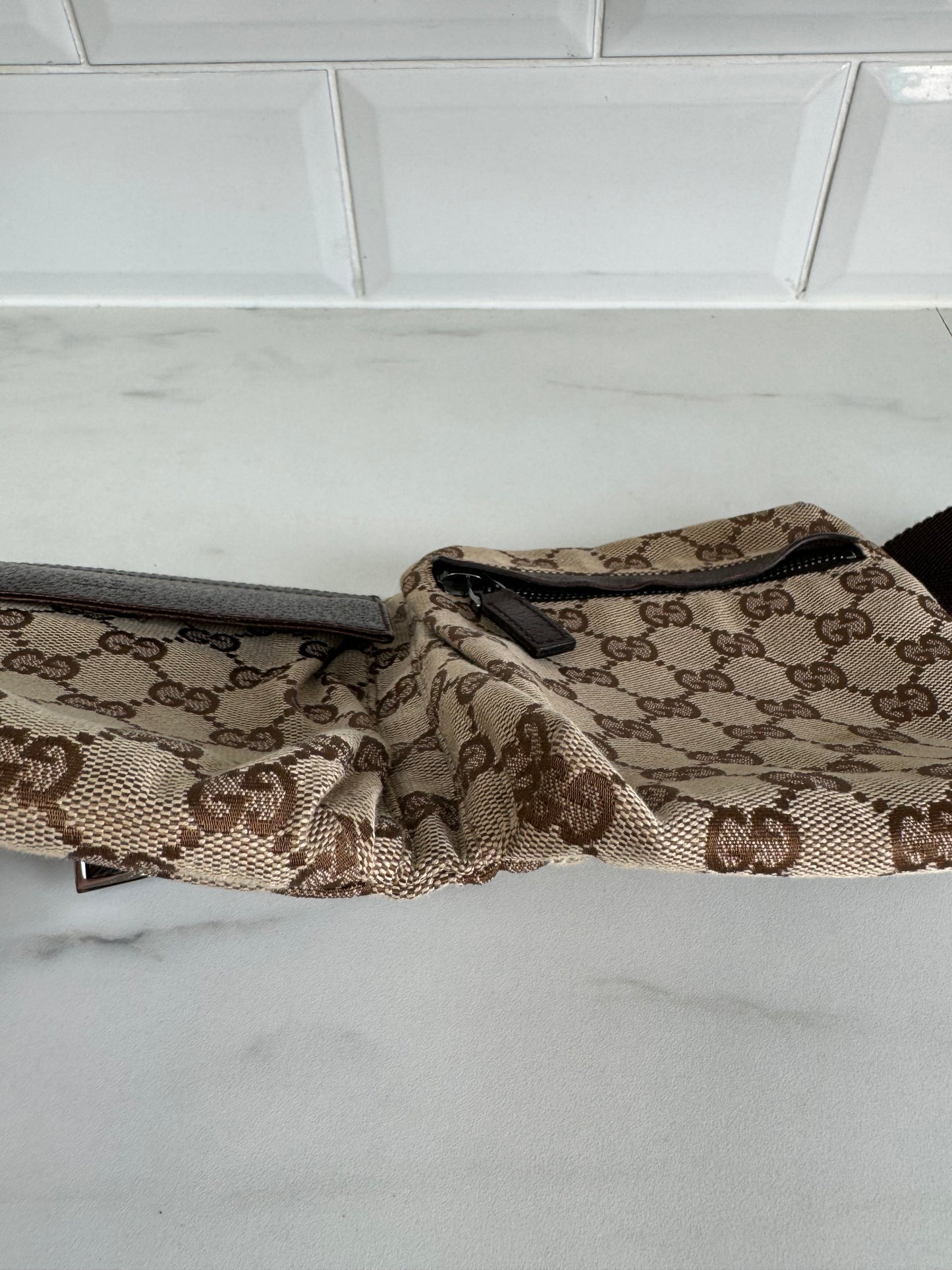 Gucci Waist/Belt Bag - Brown Monogram